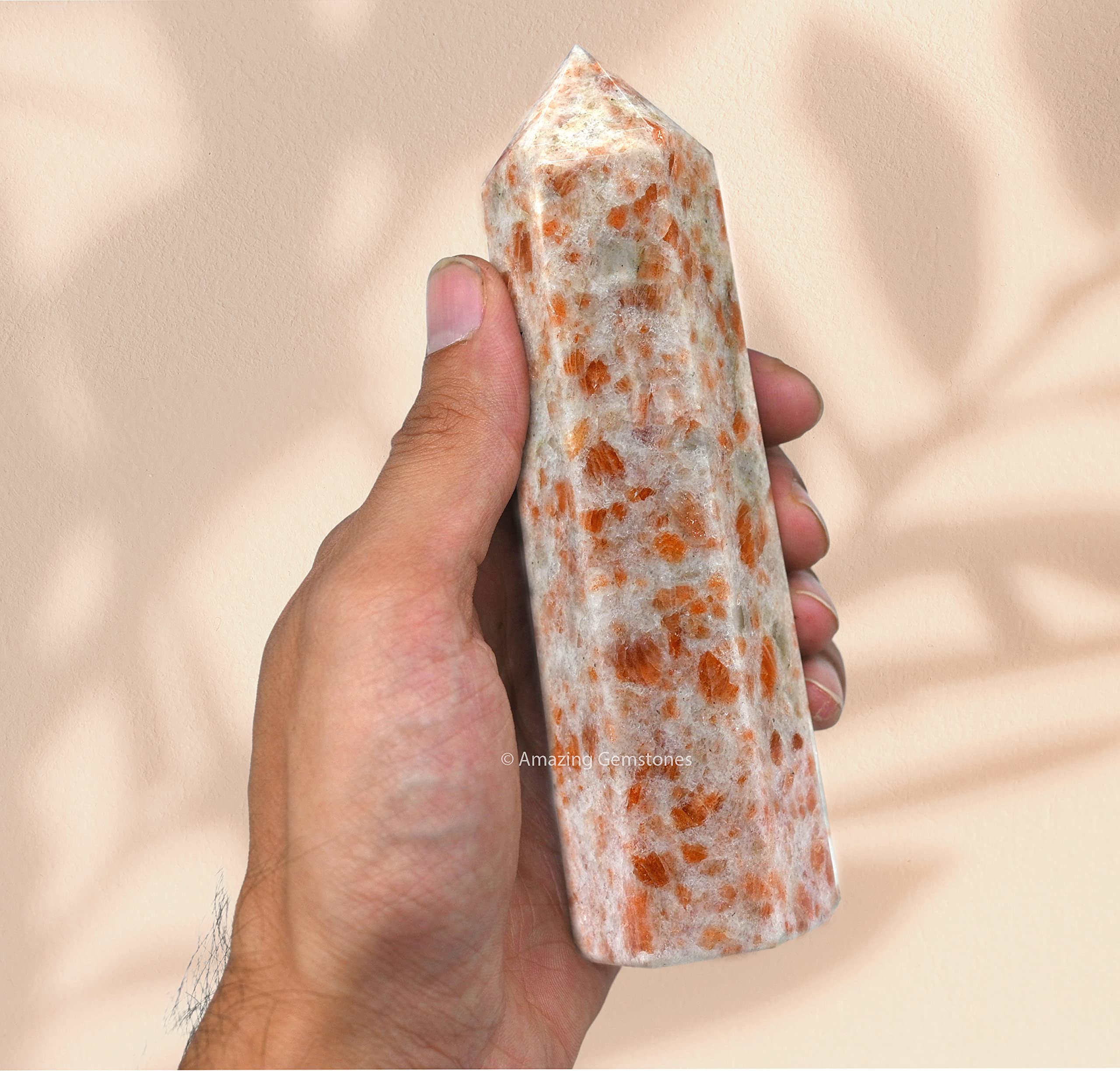 Amazon.com: Amazing Gemstone Large Sunstone Crystal Towers