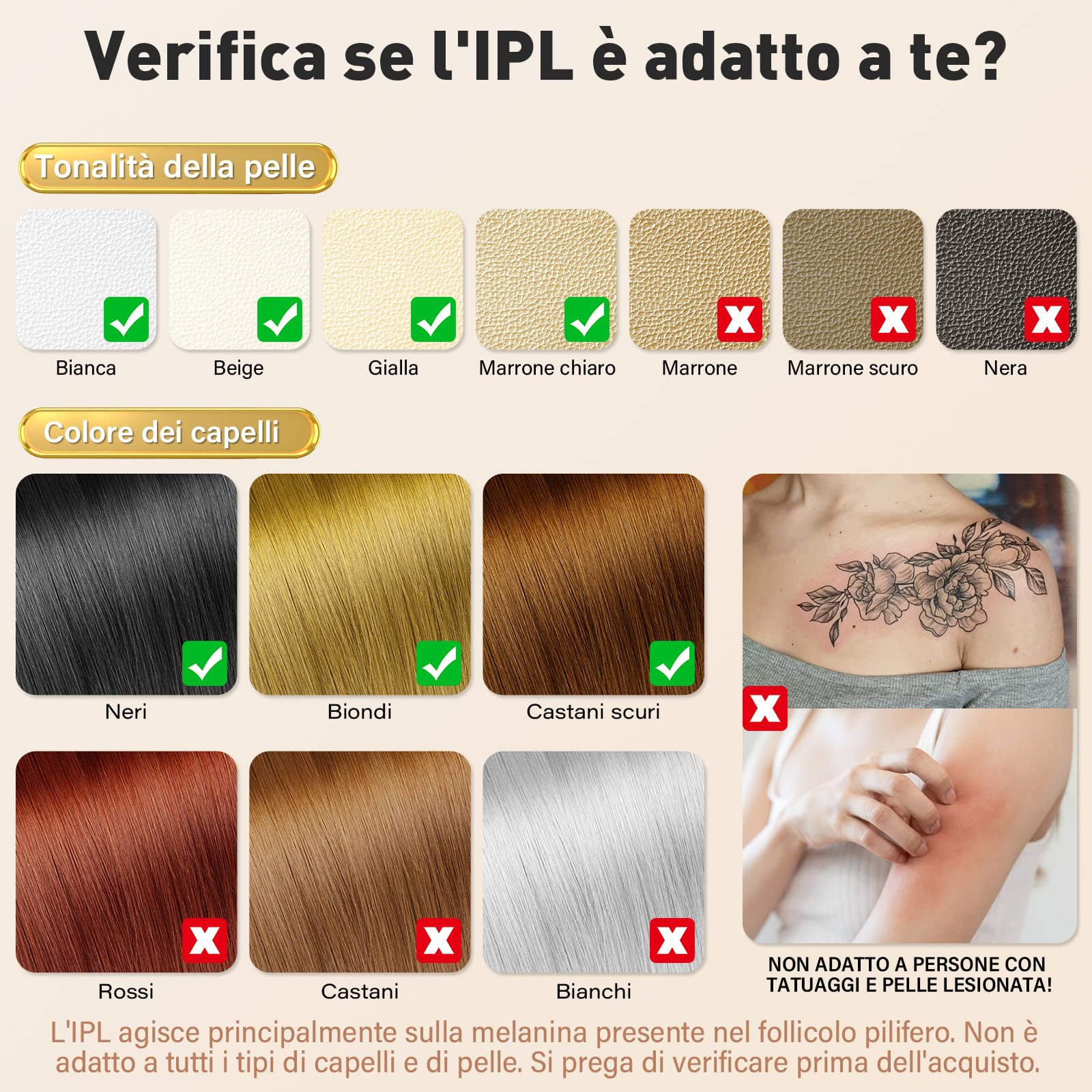 NIKYJM Epilatore Luce Pulsata IPL con Raffreddamento, 3 in 1 HR/SC/RA 9 Livelli di Energia per Donne Uomo Ascelle Gambe Corpo