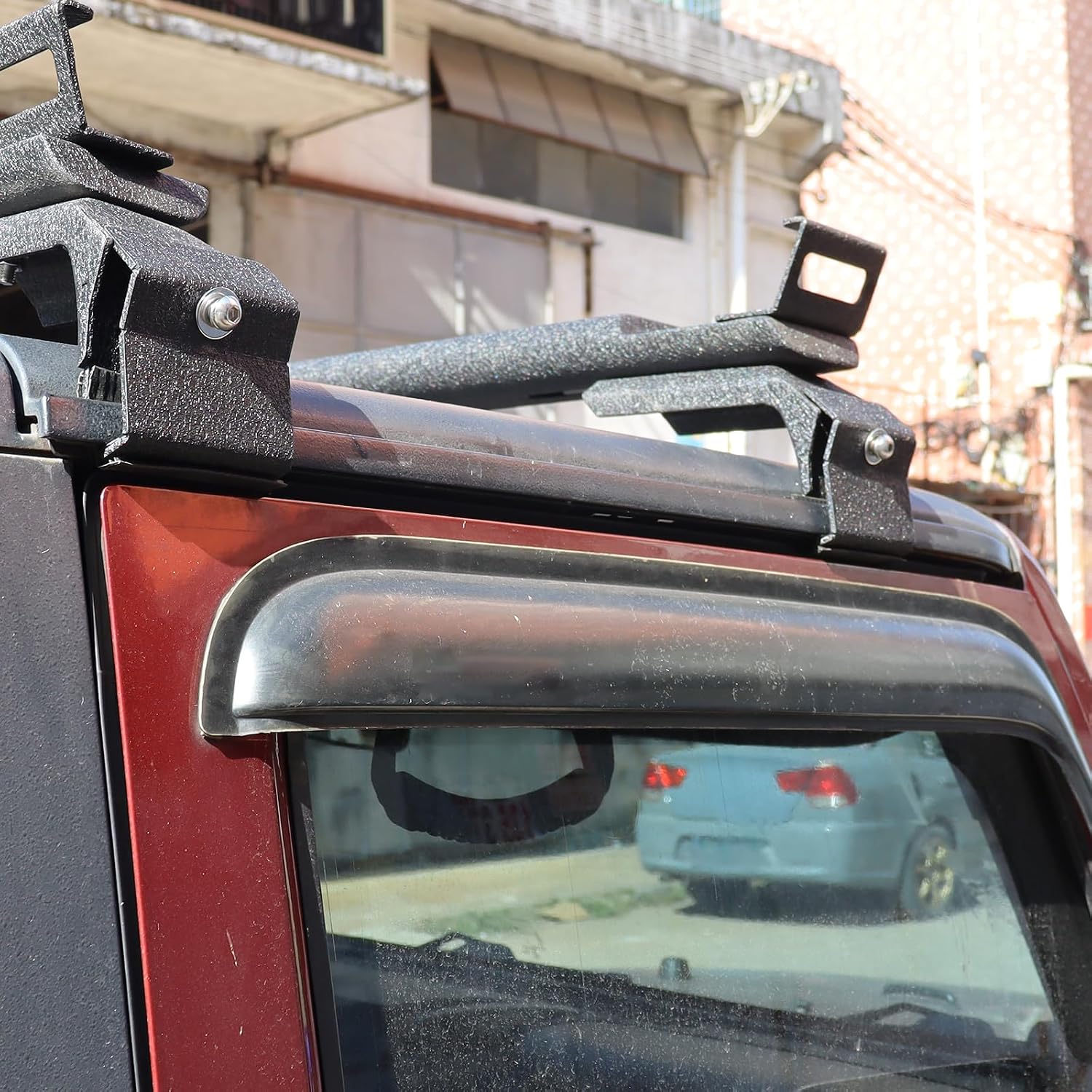 Heavy Duty Roof Rack Cross Bars Compatible with 2007-2024 Jeep Wrangler JK JL Gladiator JT 2&4 Door, Cargo Carrier Rooftop Luggage Aluminum Kayak Canoe Bike Crossbars, Black