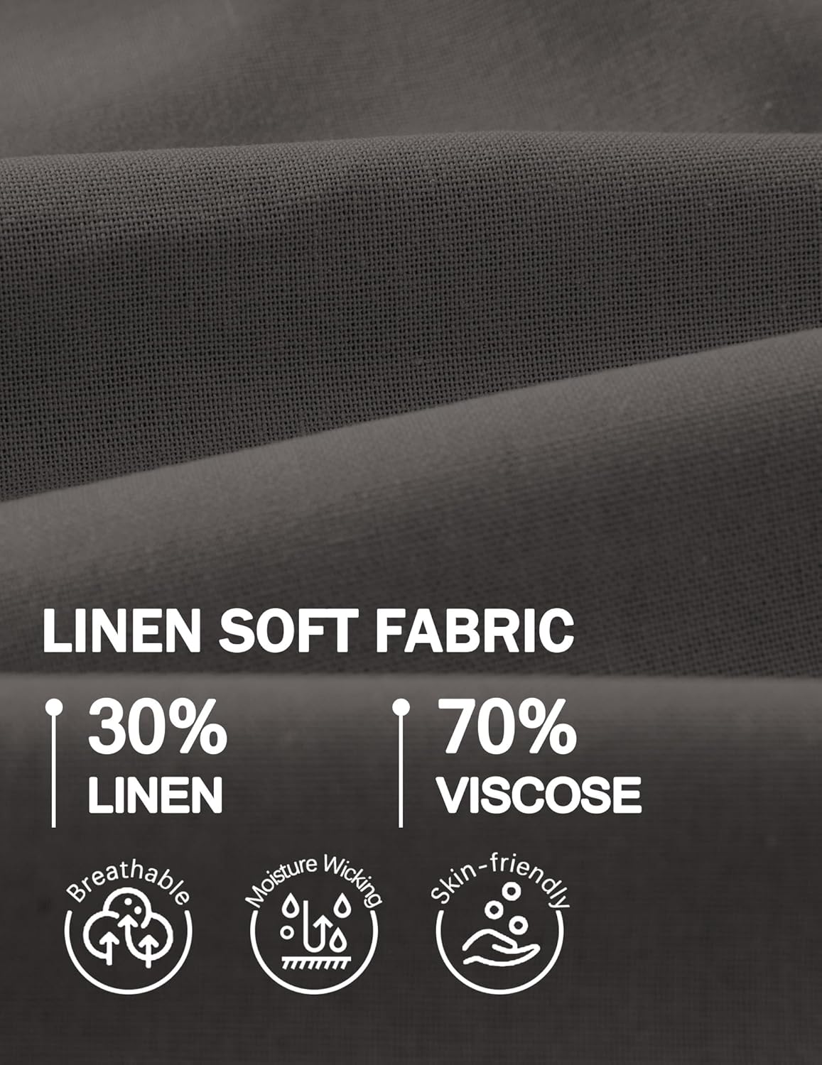 COOFANDY Mens Casual Linen Shorts Elastic Waist Drawstring Loose Fit Summer Beach Vacation Shorts with Pockets - Image 6