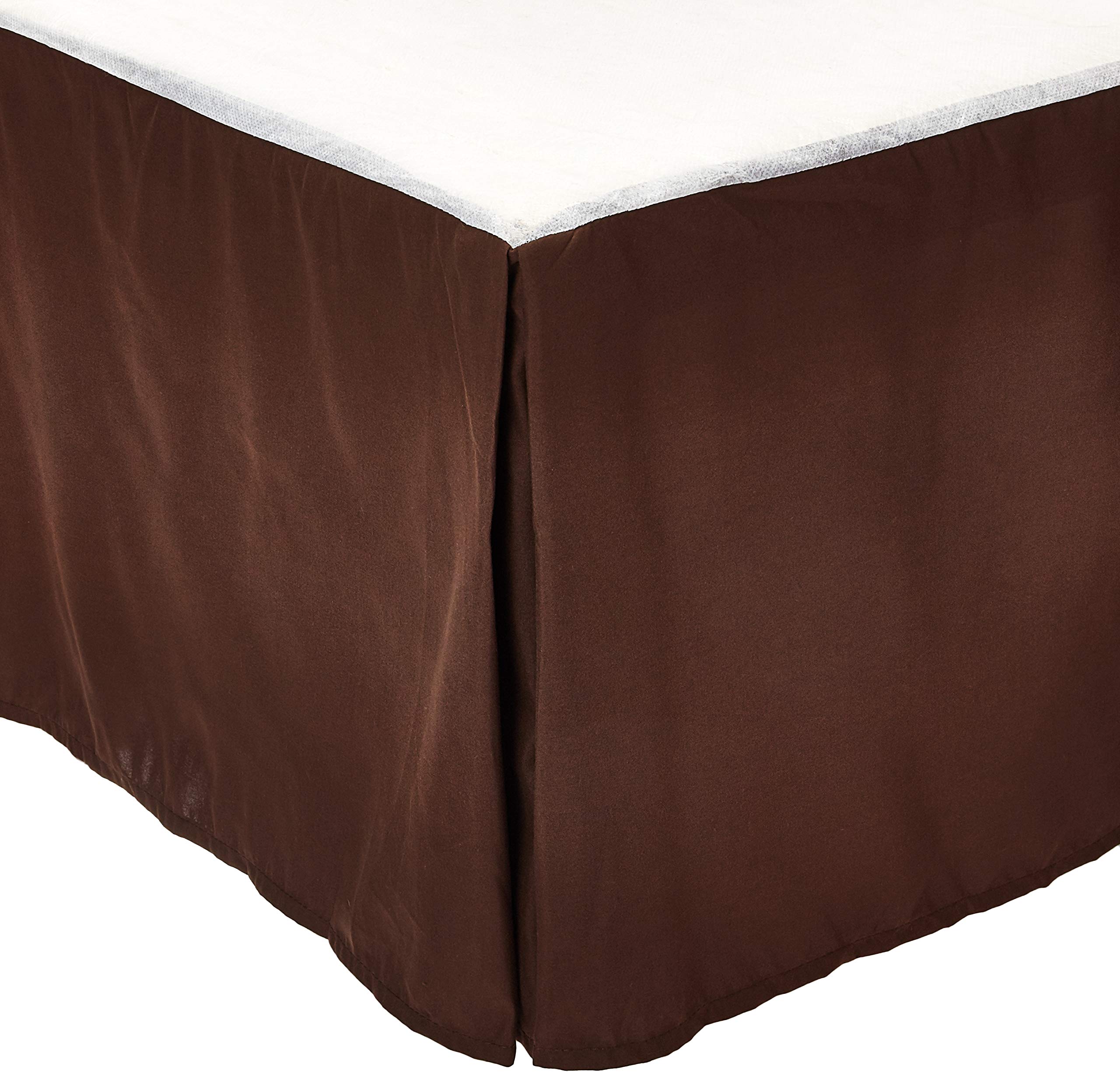 Elegant Comfort Wrinkle-Resistant 1500 Premier Hotel Quality Solid Bed Skirt - Pleated Tailored 14