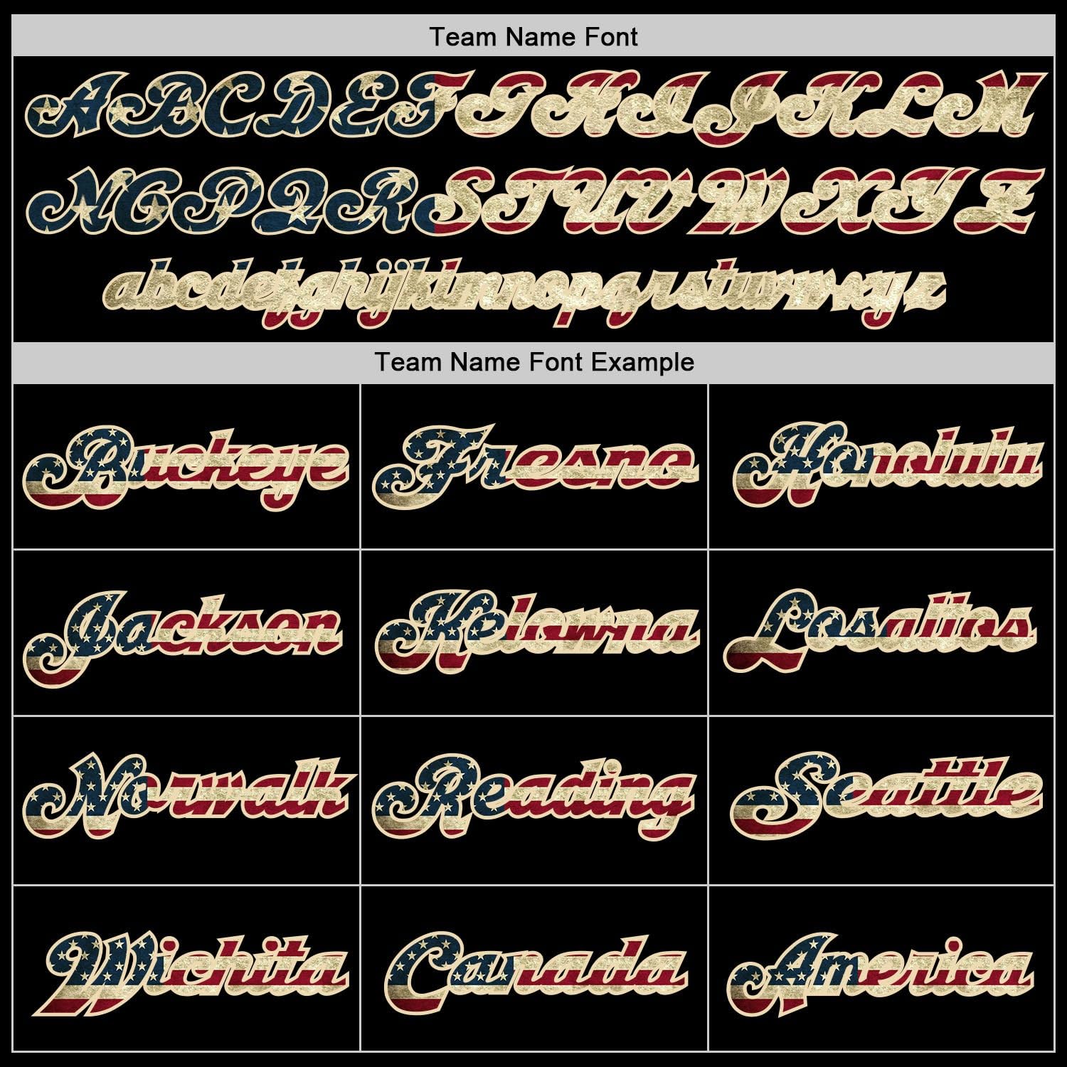 Generic Custom Men Women Youth Blank Football Jersey, Black and Vintage USA Flag, Athletic Sports Shirt Personalized Name Number