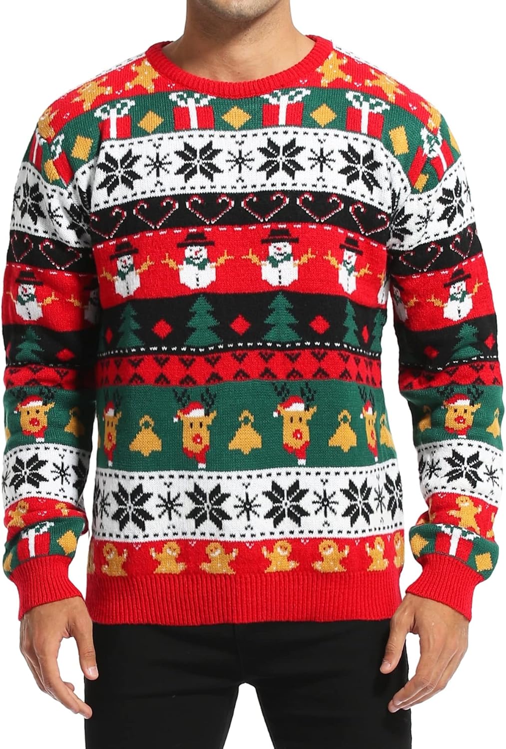 *daisysboutique* Men's Holiday Reindeer Snowman Santa Snowflakes Sweater