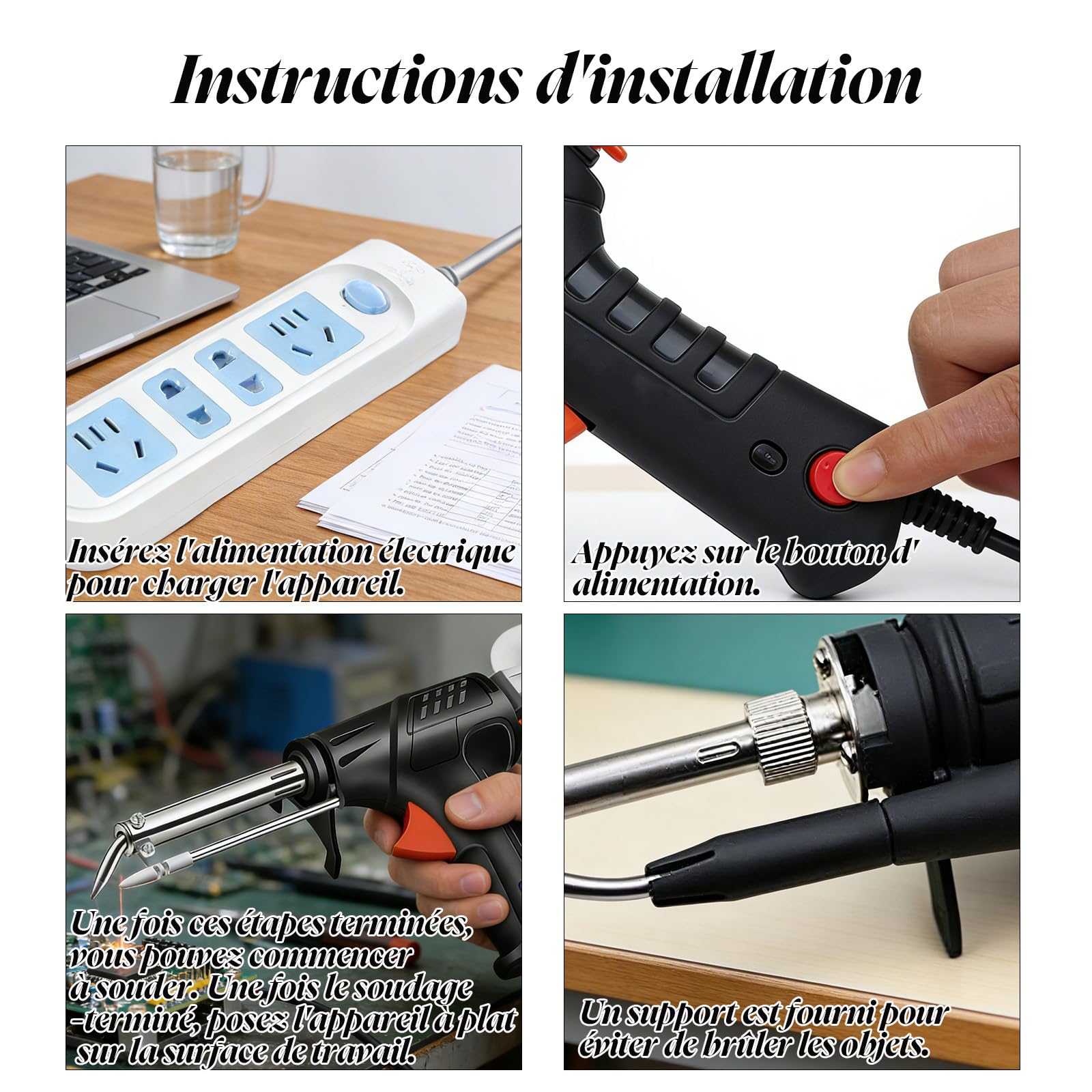 Soudeur Laser,Poste à Souder Laser Portable 3 En 1,Soudure Laser Pou Les Métaux,Outil De Soudure Multifonction Fil De Fer à Souder (BLACK-B)