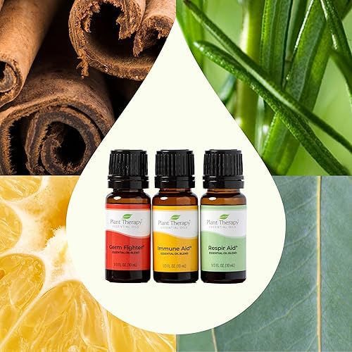 Miniatura 3 de Plant Therapy Wellness Sampler - Juego de aceites esenciales 100% puros sin diluir: luchador de gérmenes, ayuda inmunológica y ayuda de respiración,