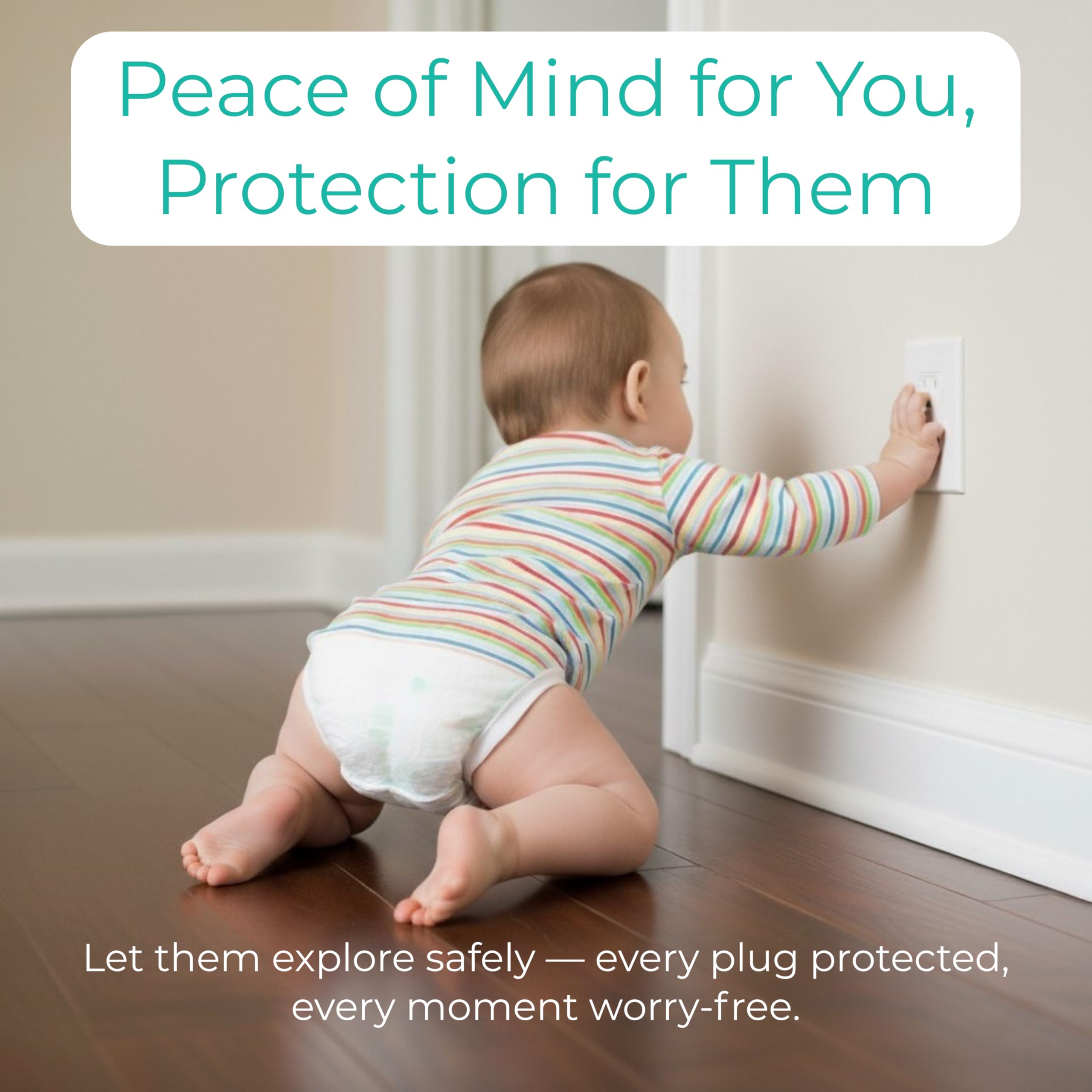 Plug Socket Covers UK – [ 10 PACK ] Baby Proofing Plug Covers For Sockets UK | Baby Proof & Reusable Socket Protectors | BPA-Free & Durable (White) - 3