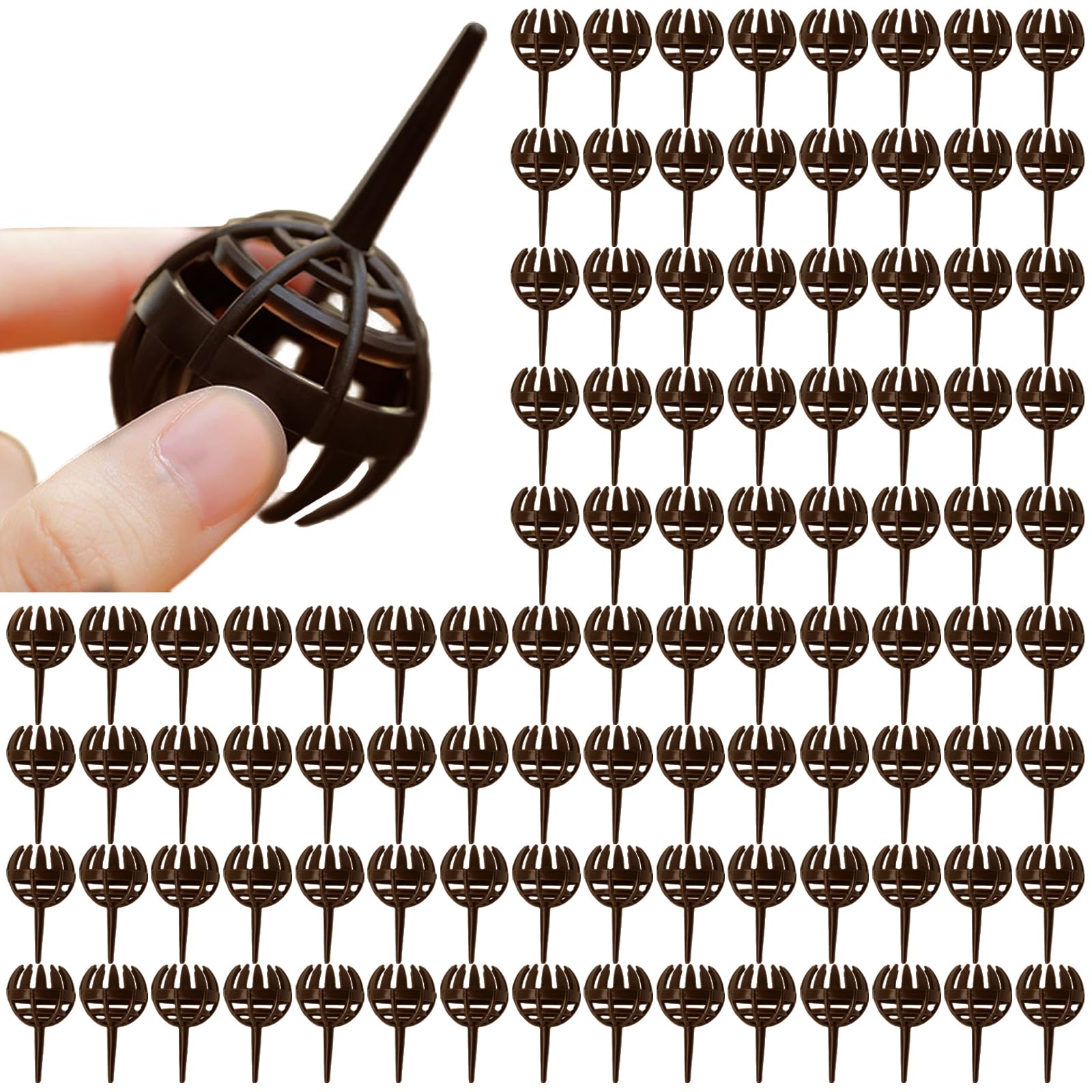 100PCS Bonsai Fertilizer Basket, Reusable Plastic Plant Tools Garden Accessories for Indoor Plants, Orchids & Potted Flowers, Small
