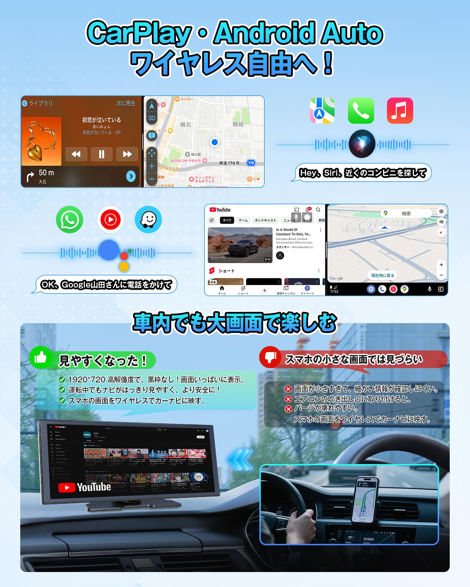 Amazon.co.jp: 【Official】OTTOCAST OttoScreenAI Ottocast Screen AI
