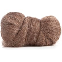 Superfine Alpaca Wool Roving, 1 oz Undyed, Spinning & Felting, Cocoa
