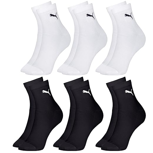 Kit 6 Pares Meia Puma Cano Médio Alto Esportiva Dry Original