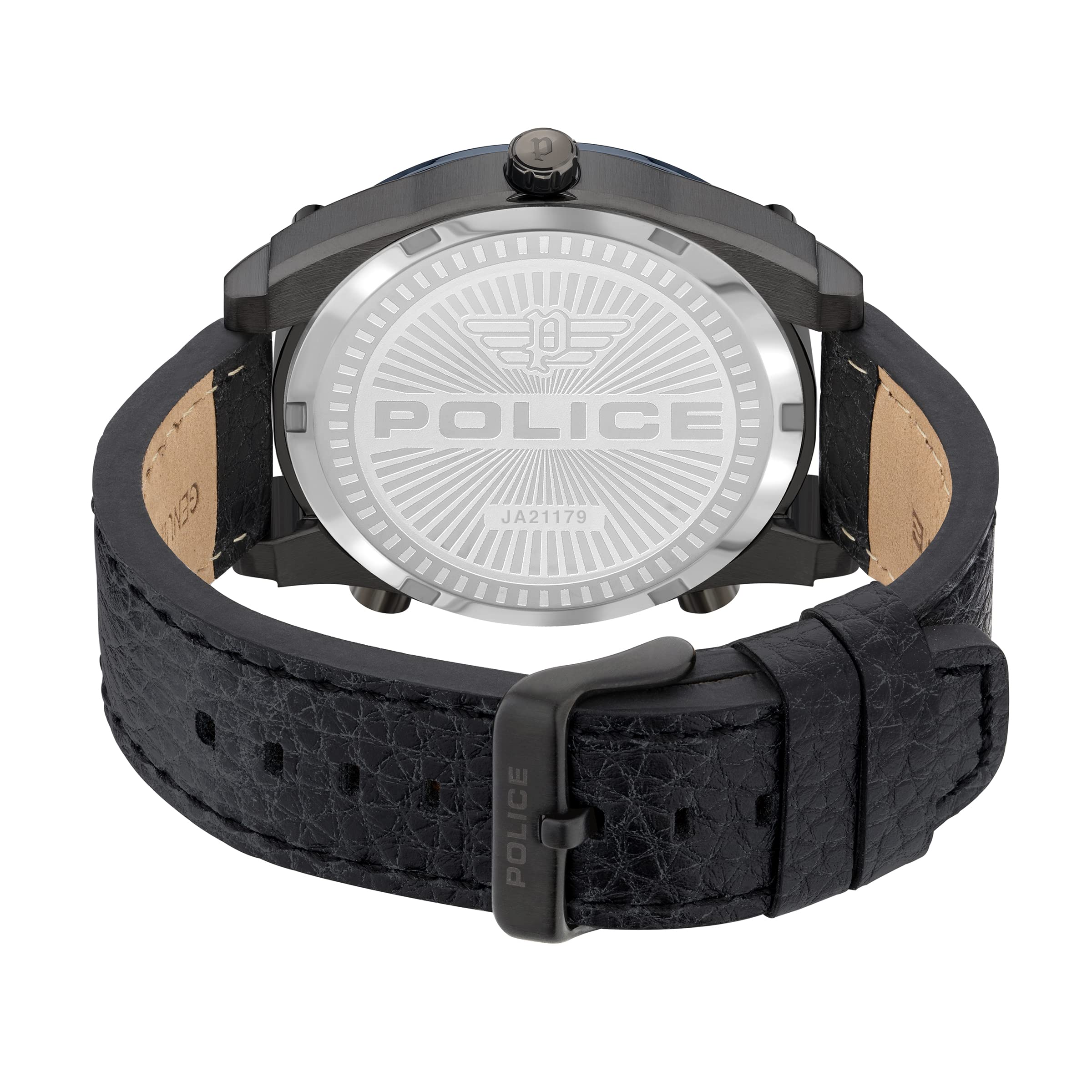 Police PEW22269 Taschenuhrkette, Schwarz, Streifen