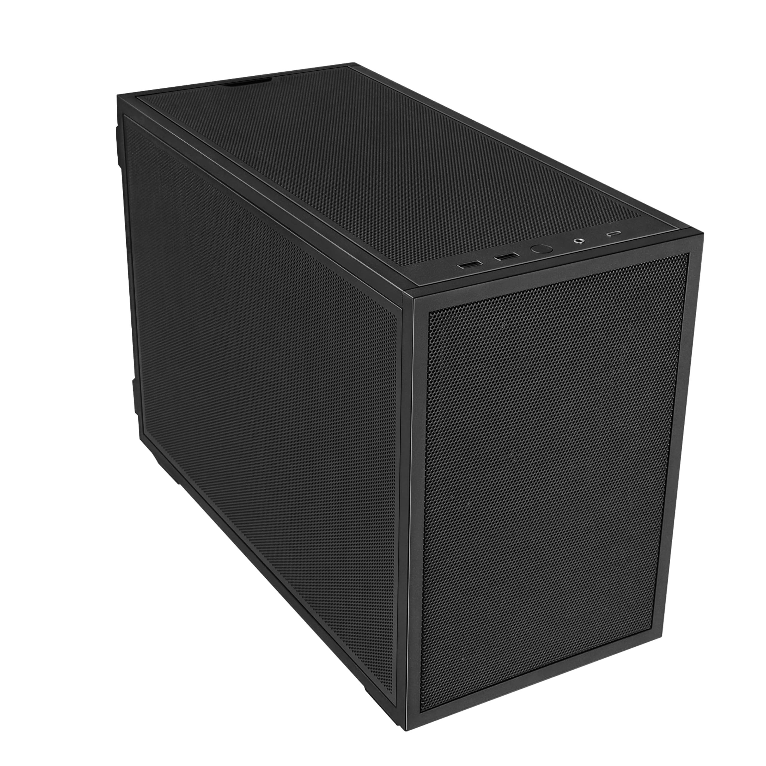 Lian Li B4-mATX 21.3L PC Case, 358mm GPU, 360 AIO, 2 Slim Fans, Black Mesh | 2 Pre-Installed 120mm Slim Top Fans, Supports 360mm AIO, 140mm ATX PSU, Horizontal/Vertical Setup, Small Form Factor (B4X)
