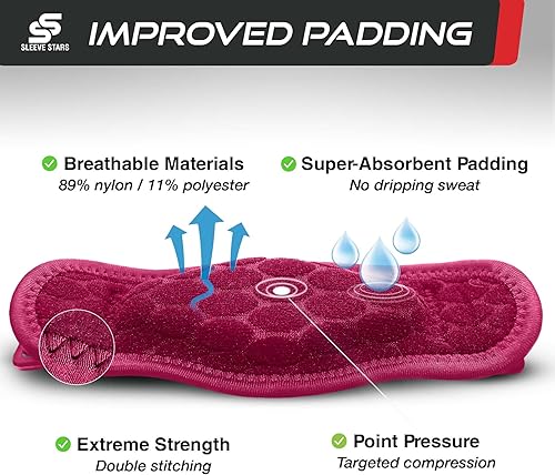 Miniatura 7 de Sleeve Stars Codera para hombres y mujeres, para tendinitis y codo de tenista, soporte de contrafuerte, para alivio y soporte de antebrazo con 3