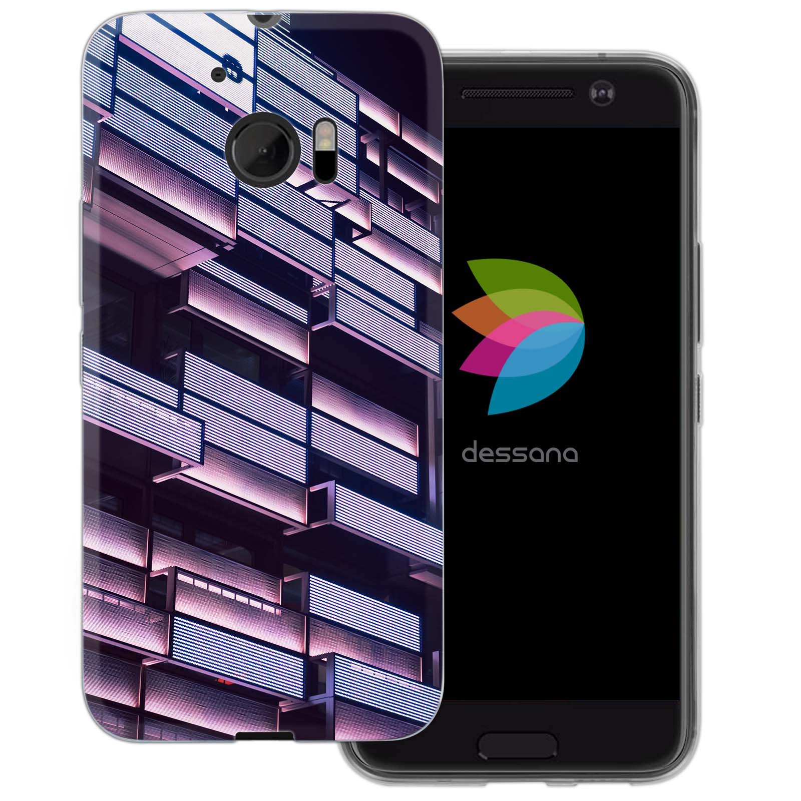 dessana Hamburg Transparent Silicone TPU Protective Case 0.7mm Ultra Thin Phone Soft Cover for HTC 10 clubhouse St. Pauli