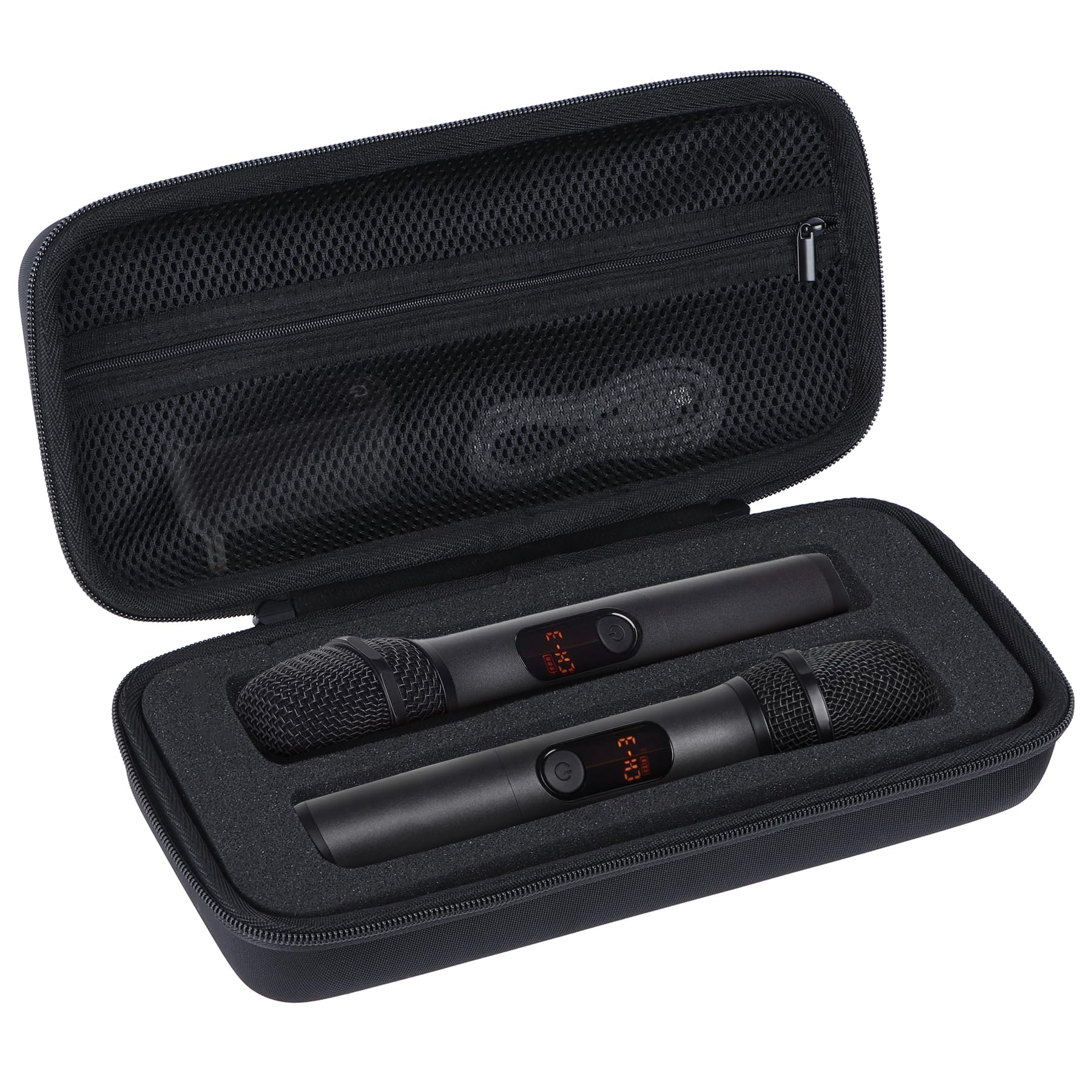 Hart Schutzhülle Kompatibel mit JBL PartyBox Wireless Mic Two Mikrofon System (Schwarz)