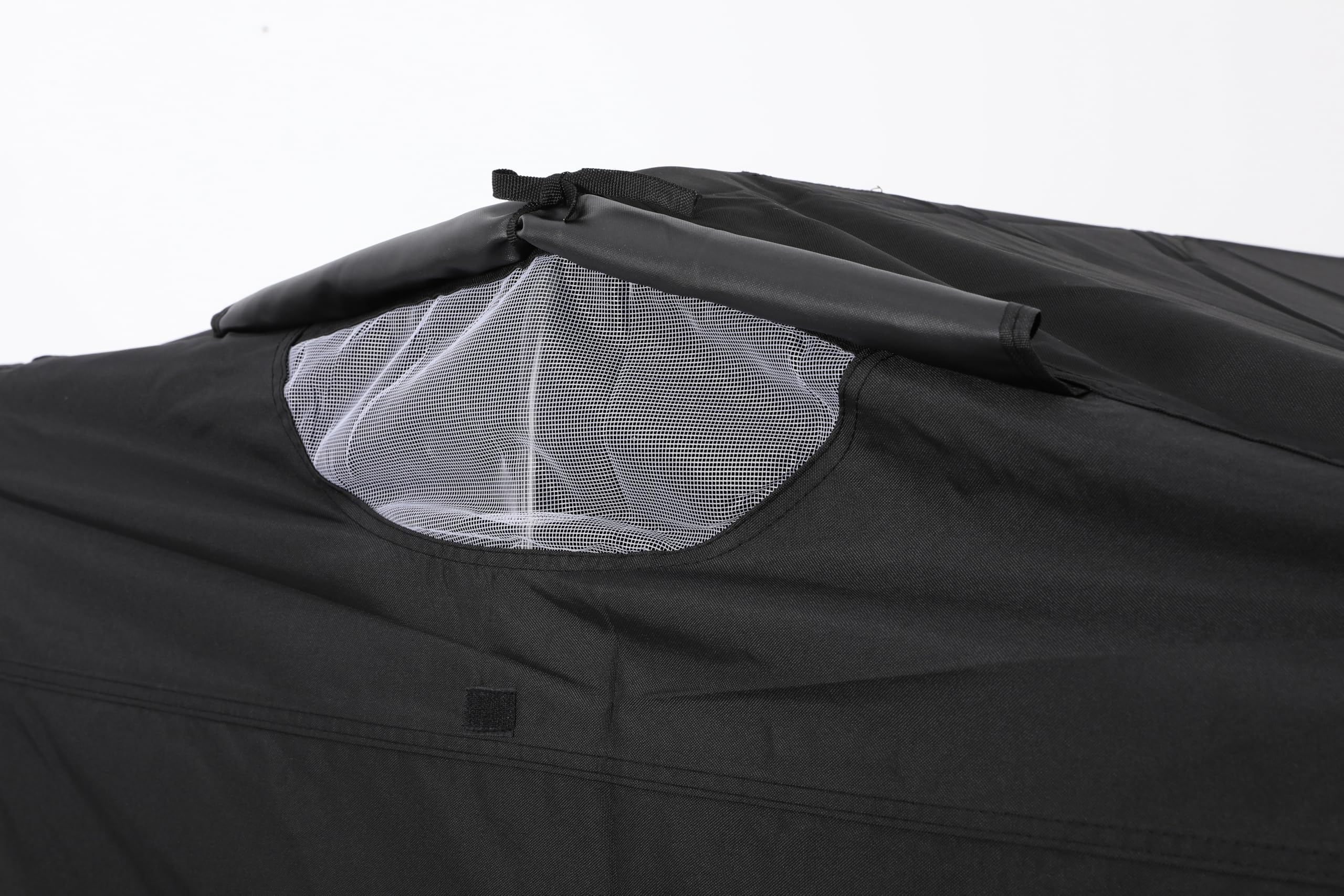 Motorrad Zeltgarage 270x105x155 cm, Oxford Stoff Klappzelt | Motorrad Abdeckplane,Allwetter-Motorradabdeckung mit Belüftungsfenstern, Schwarz