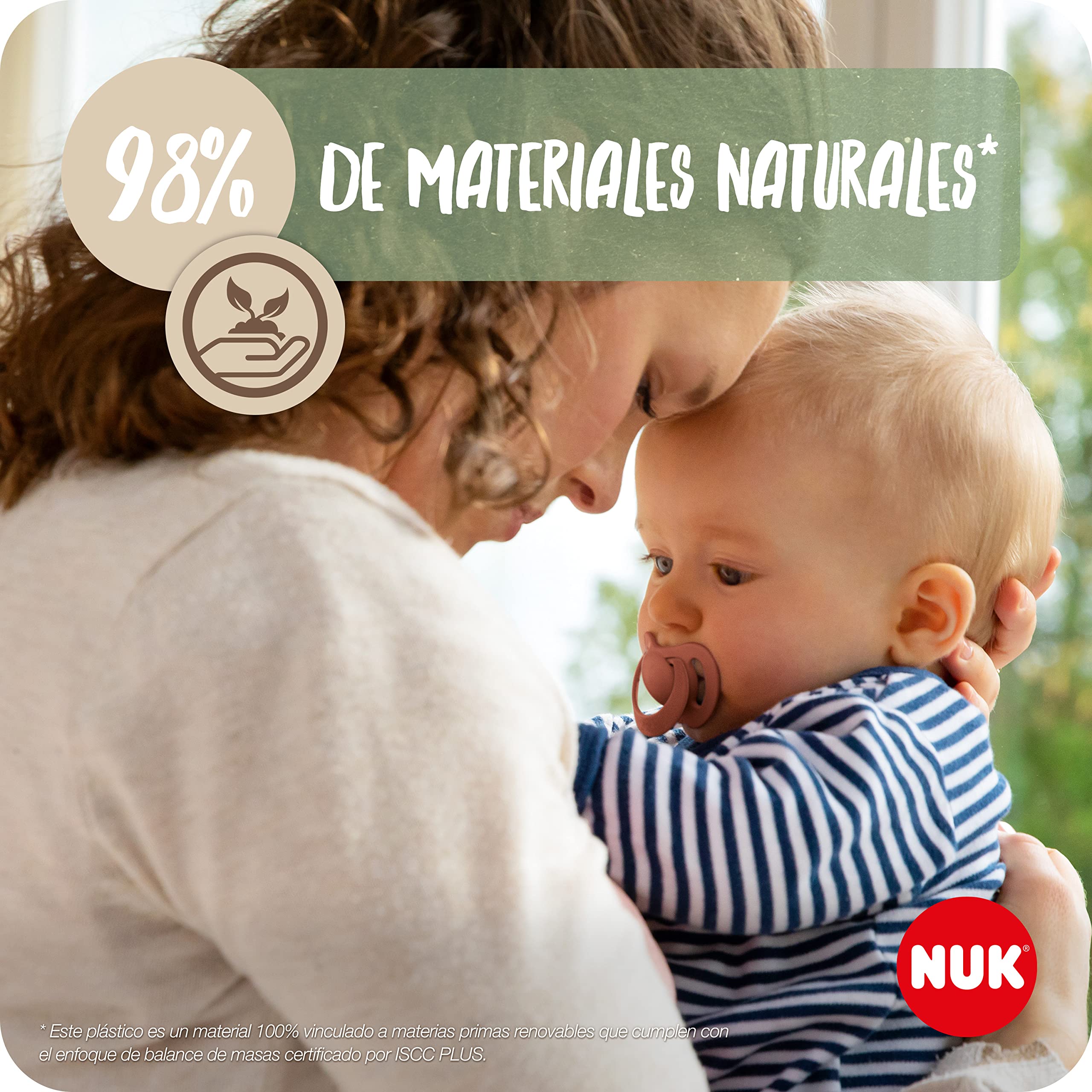 NUK for Nature Perfect Start set de biberones | 0-18 meses | Tetina de silicona | 4 biberones anticólicos, 2 chupetes | Materiales sostenibles y sin BPA | 6 unidades