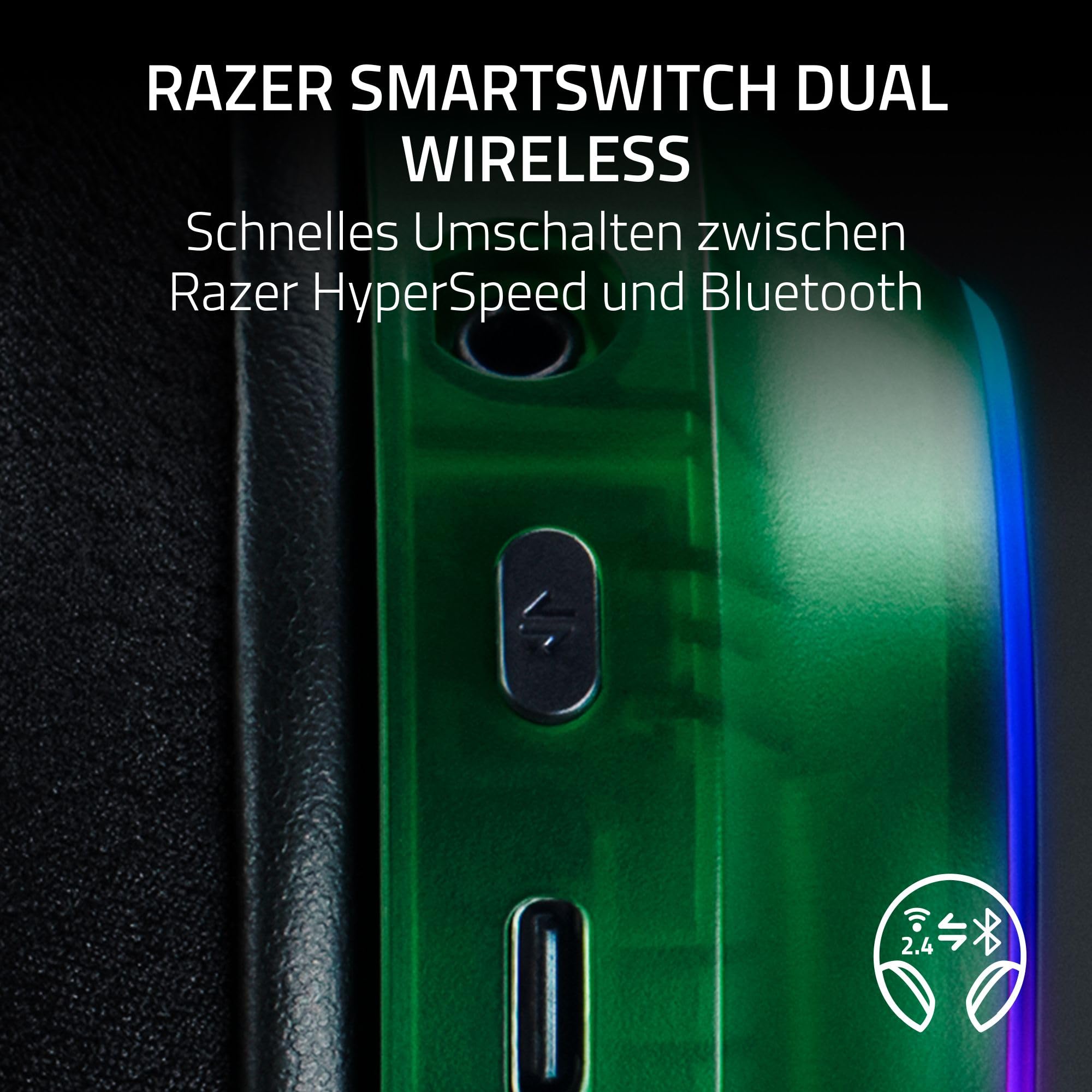 Razer Barracuda X Phantom Green Edition - Kabelloses Multi-Plattform Gaming Headset (285g, Triforce 40mm Driver, Dual Wireless HyperSpeed and Bluetooth) Phantom Green