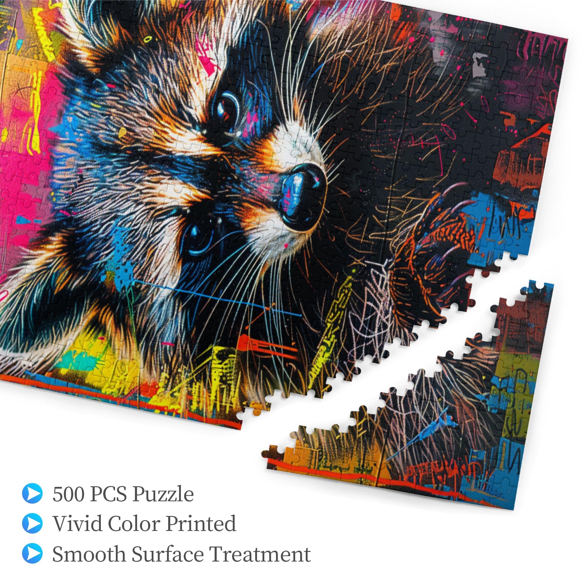 Amazon.com: Vextrovia Funny Street Graffiti by Raccoons,500-Piece