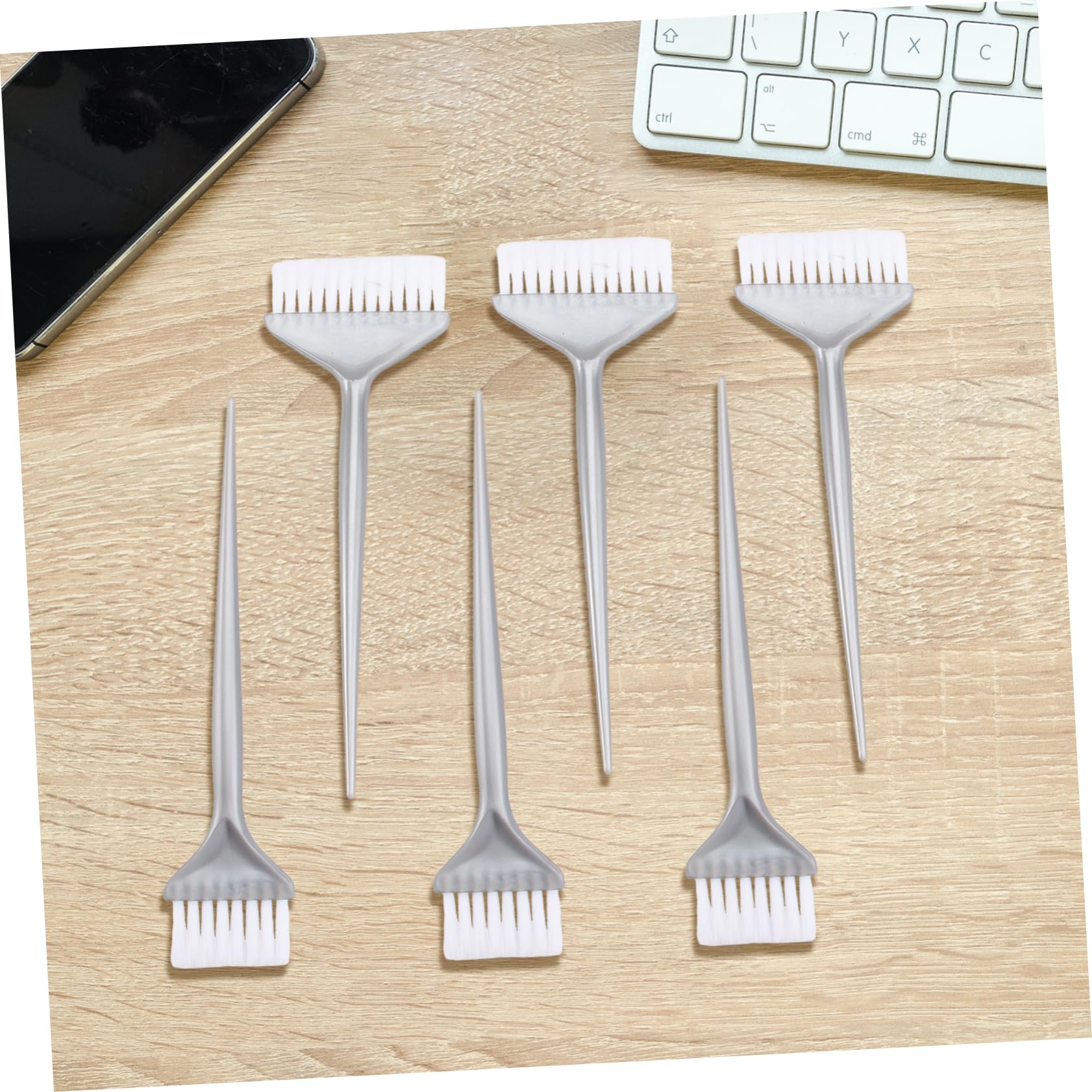 Beatifufu 6pcs Hair Dye Brush Set Hair Coloring Comb Soft Bristles Mini Brush Bulk for Dyeing