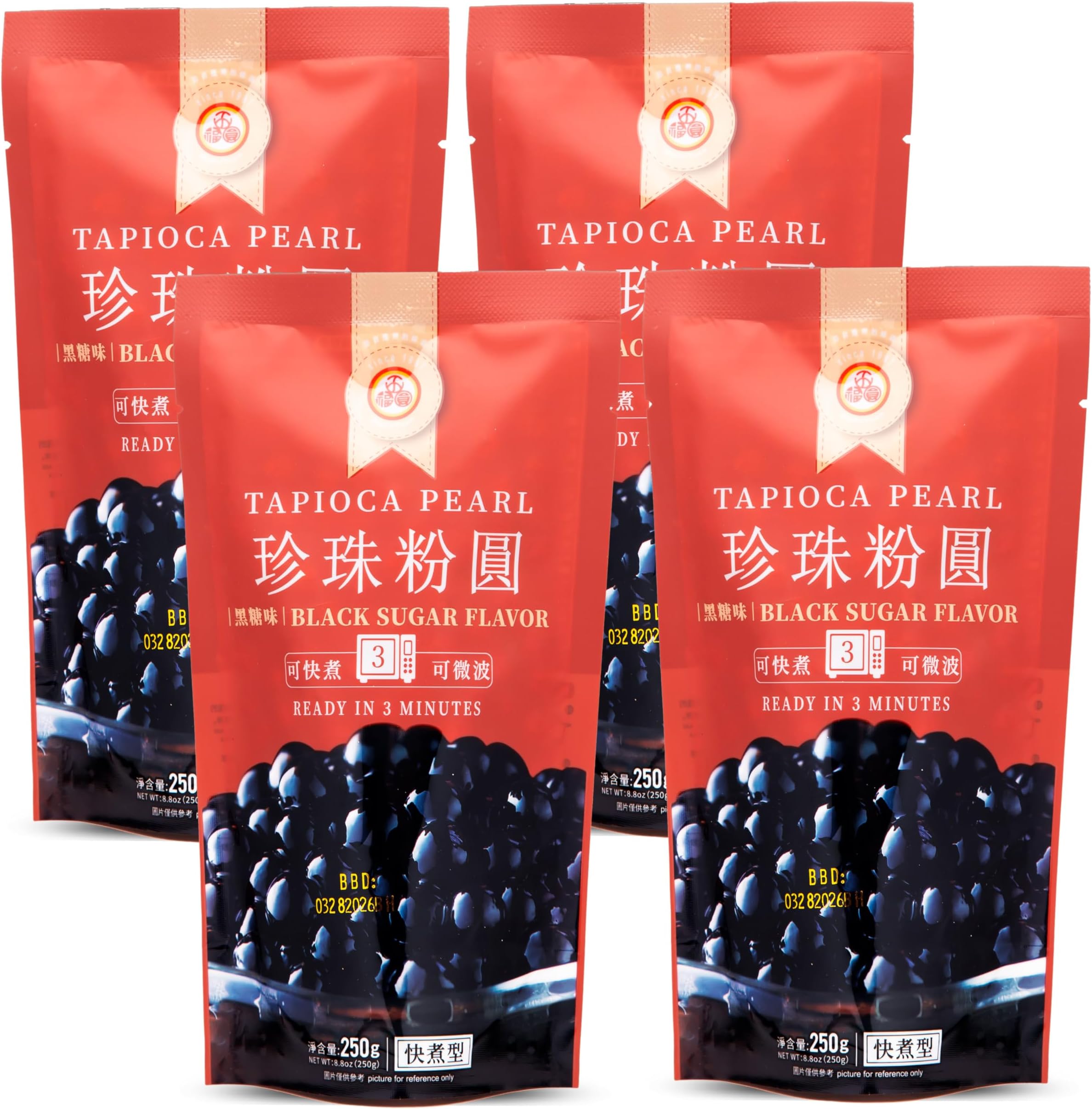 WuFuYuan - Tapioca Pearl Black 8.8 Oz / 250 G (Pack of 4) by WuFuYuan