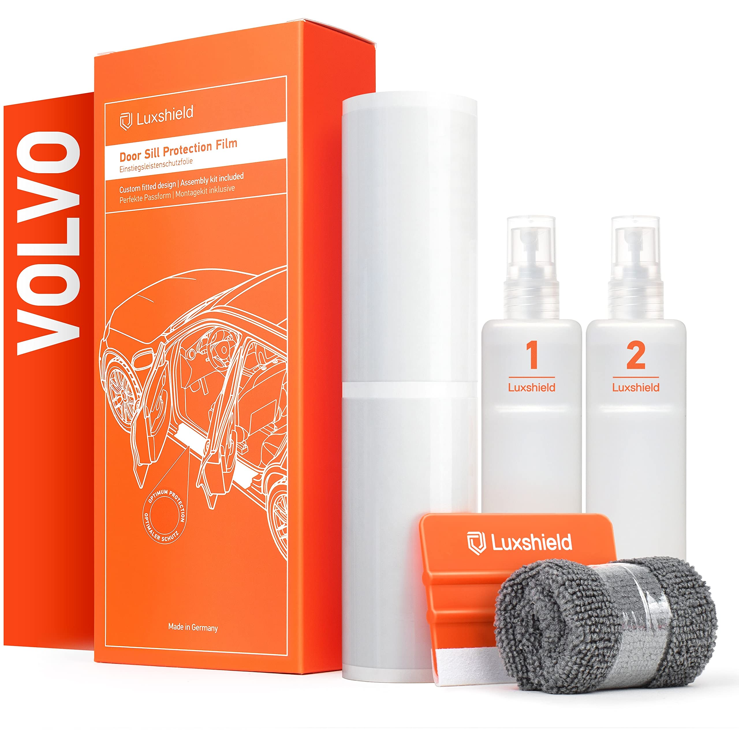 Schicke Kohlefaser-Einstiegsleisten Für Volvo EX30 2023/2024 - 5-teiliges Set Mit Kratzschutz