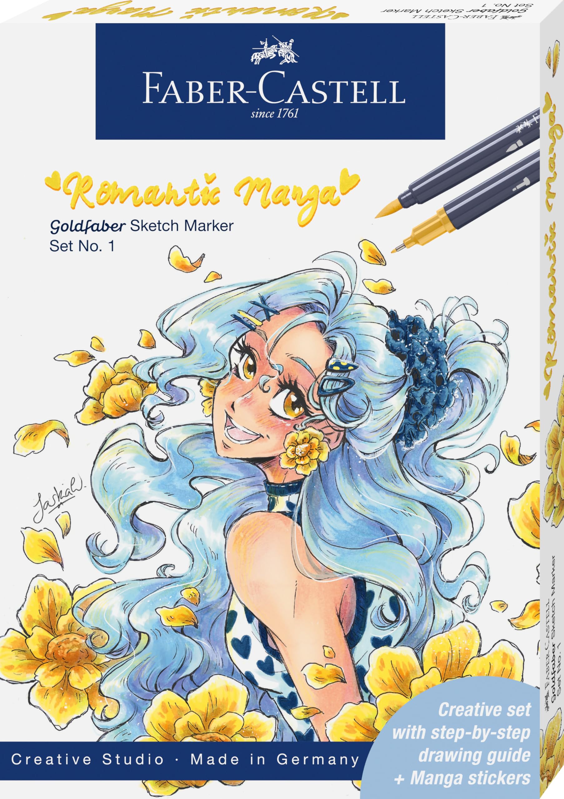 FABER-CASTELL Goldfaber Sketch Marker, Romantik Manga Set