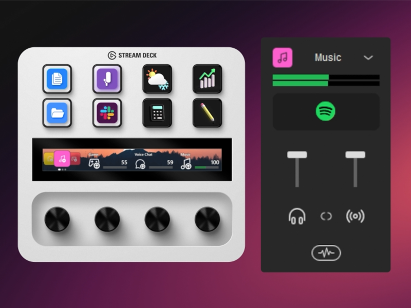 Elgato Stream Deck + White オーディオミキサー ライブ制作用
