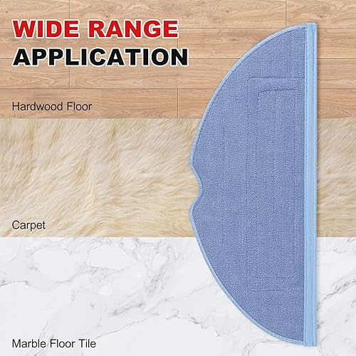Miniatura 9 de 4 almohadillas de repuesto para aspiradora Roborock T7S T7S Plus S7S7MaxV, S7 MaxV Plus, paño reutilizable para pisos duros, repuesto húmedo de