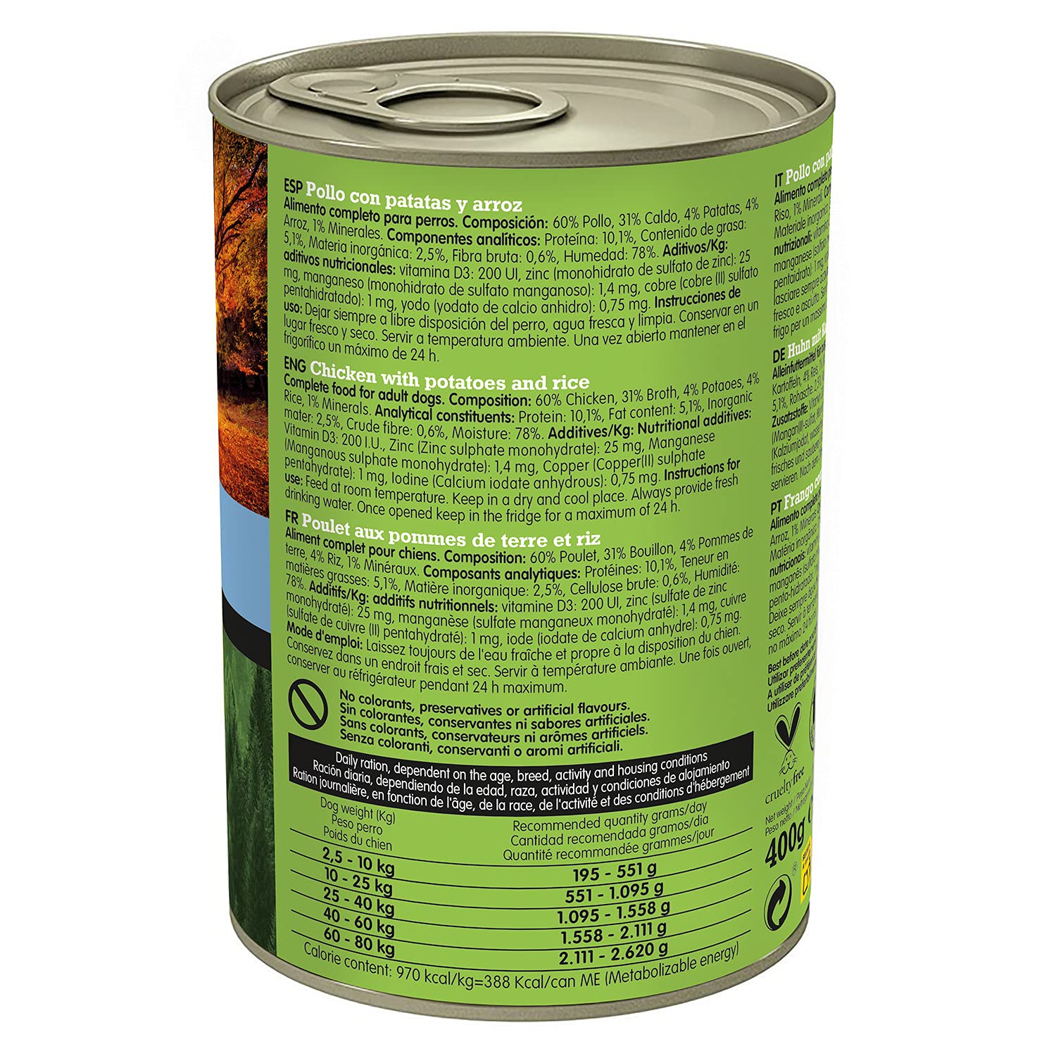 ARQUIVET Confezione da 6 unità - Senior & Light - Pollo con patate e riso - 400 g - Alimenti umidi per cani - Tutte le razze