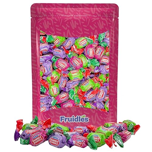 Miniatura 9 de Bolas de goma de mascar de doble burbuja con sabor a frutas originales y mixtas, golosinas de bufé de dulces, certificado Kosher Parve, envueltas