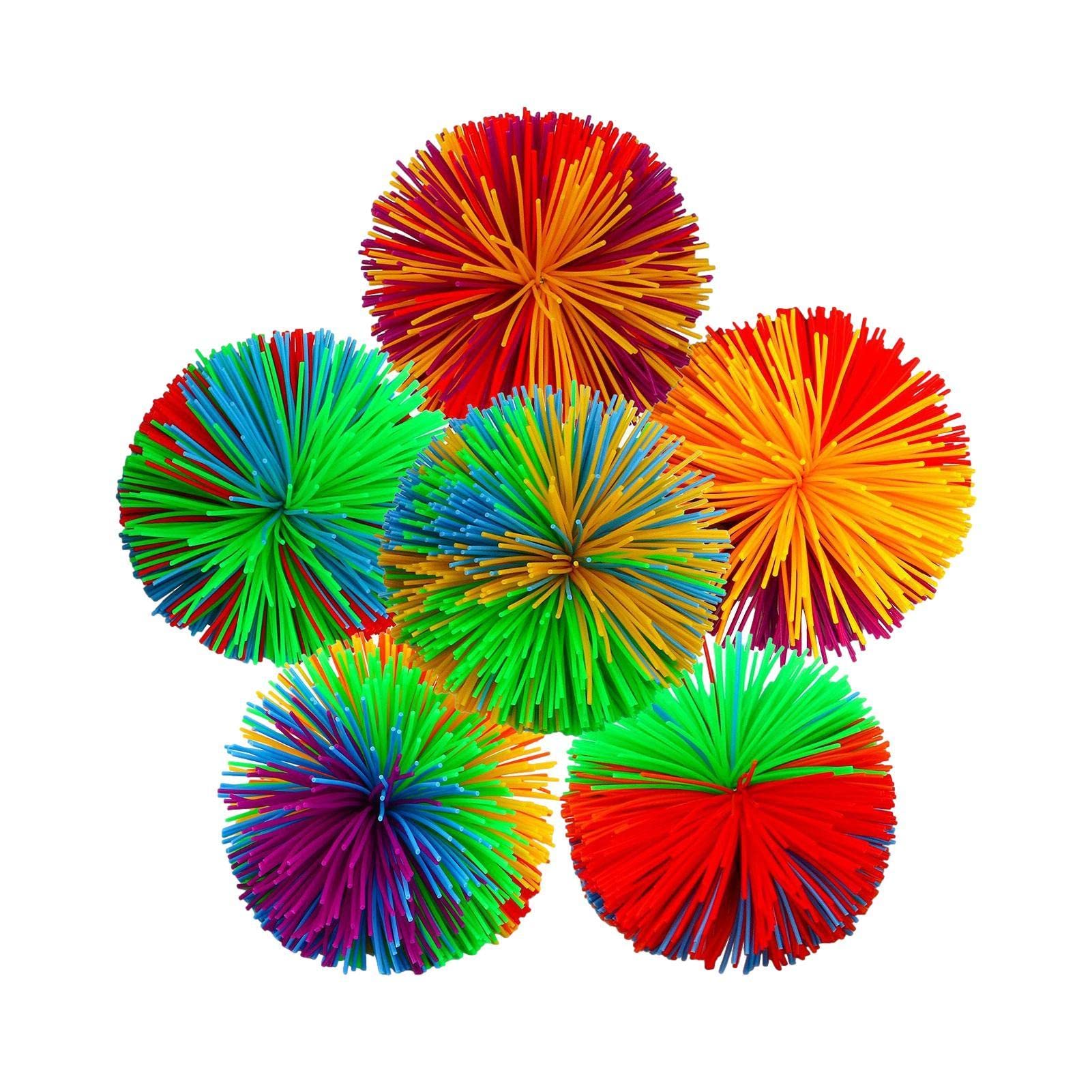 Silicone Squeeze Toy Balls, Colourful Silicone Stringy Balls for Children, Adults, Silicone Bouncing Balls Monkey Stress Ball for Friends, Family