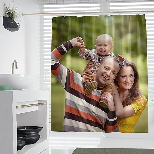 Miniatura 7 de LIVETTY Cortina de ducha personalizada, cortinas de ducha personalizadas, cortina de ducha personalizada, cortina de baño de tela impermeable