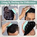 GLUN® Pack of 2 Scalp Shampoo Brush – Silicone Hair Scalp Massager for Dandruff Removal & Deep Cleansing (Turquoise) gallery image