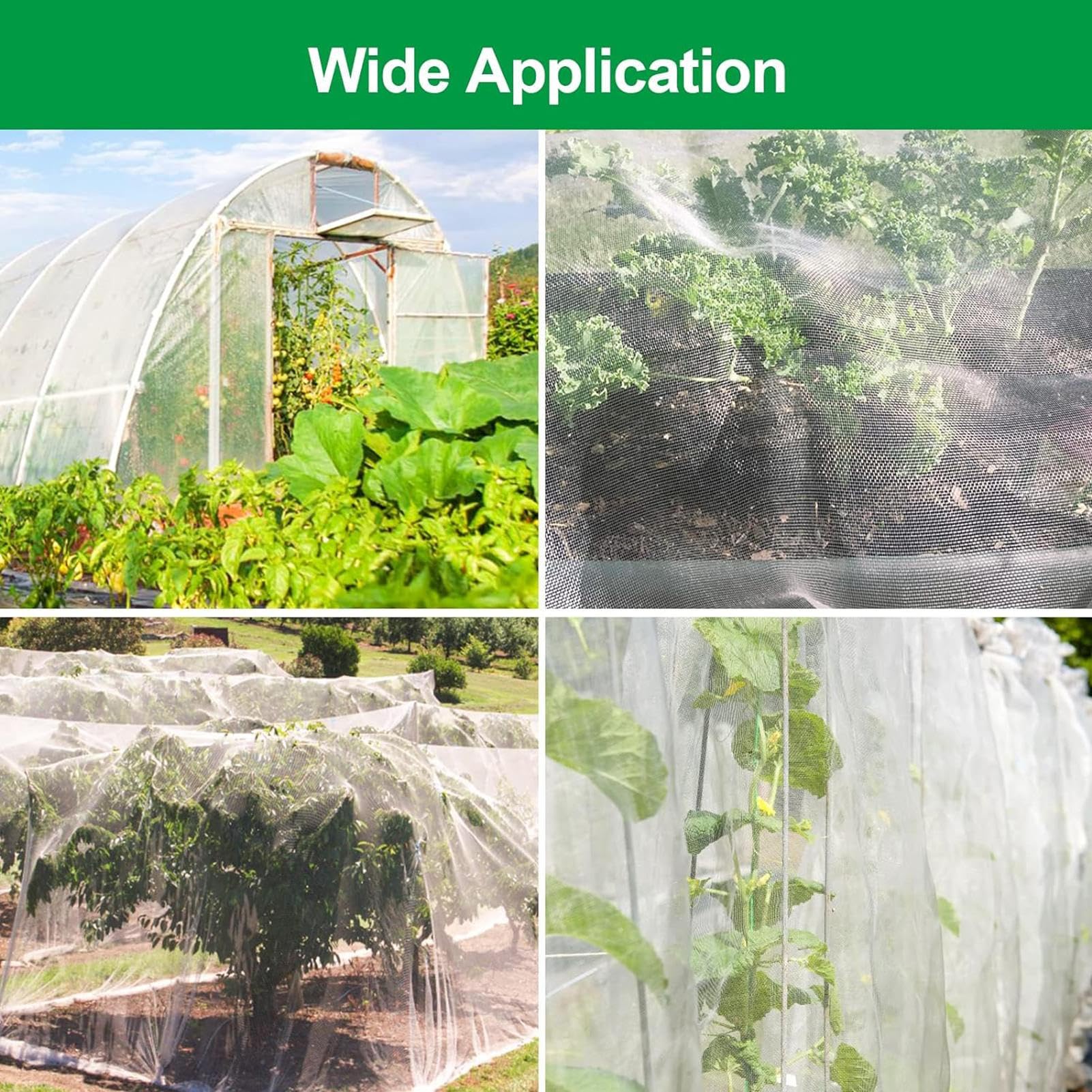 Red de malla de jardín, cubierta de malla para plantas, red para plantas | red para pájaros resistente a los rayos UV, barrera contra moscas para proteger verduras, plantas y árboles frutales