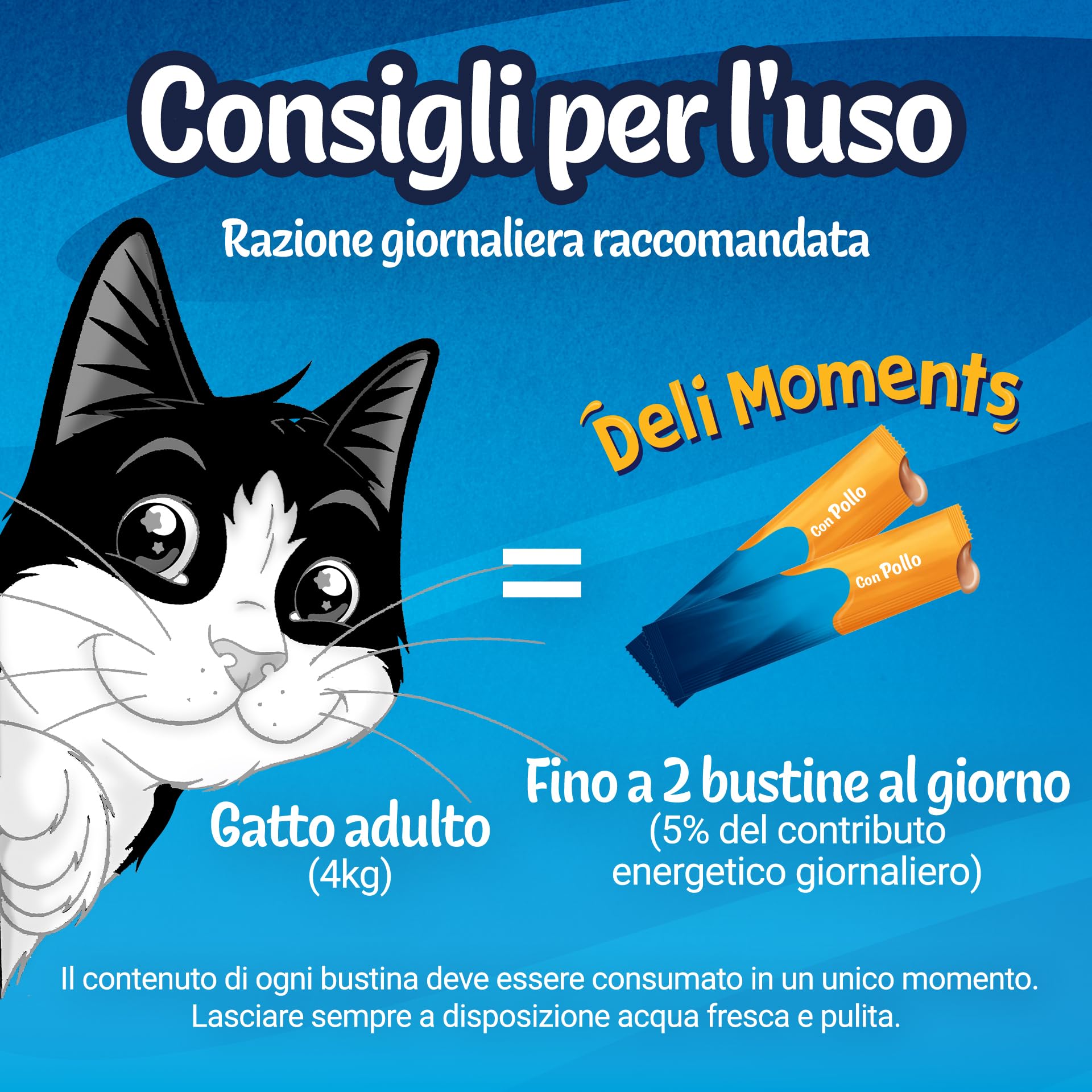 Felix Deli Moments Snack Liquidi per Gatti Adulti con Pollo 44 Confezioni da 10g