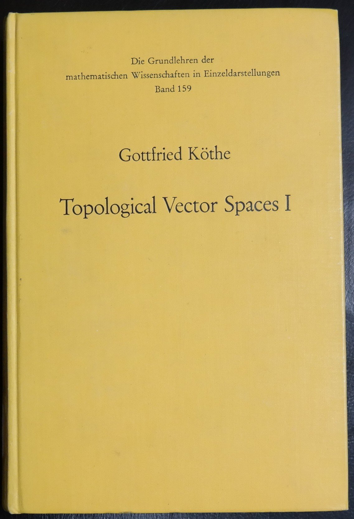 Topological Vector Spaces I: 1