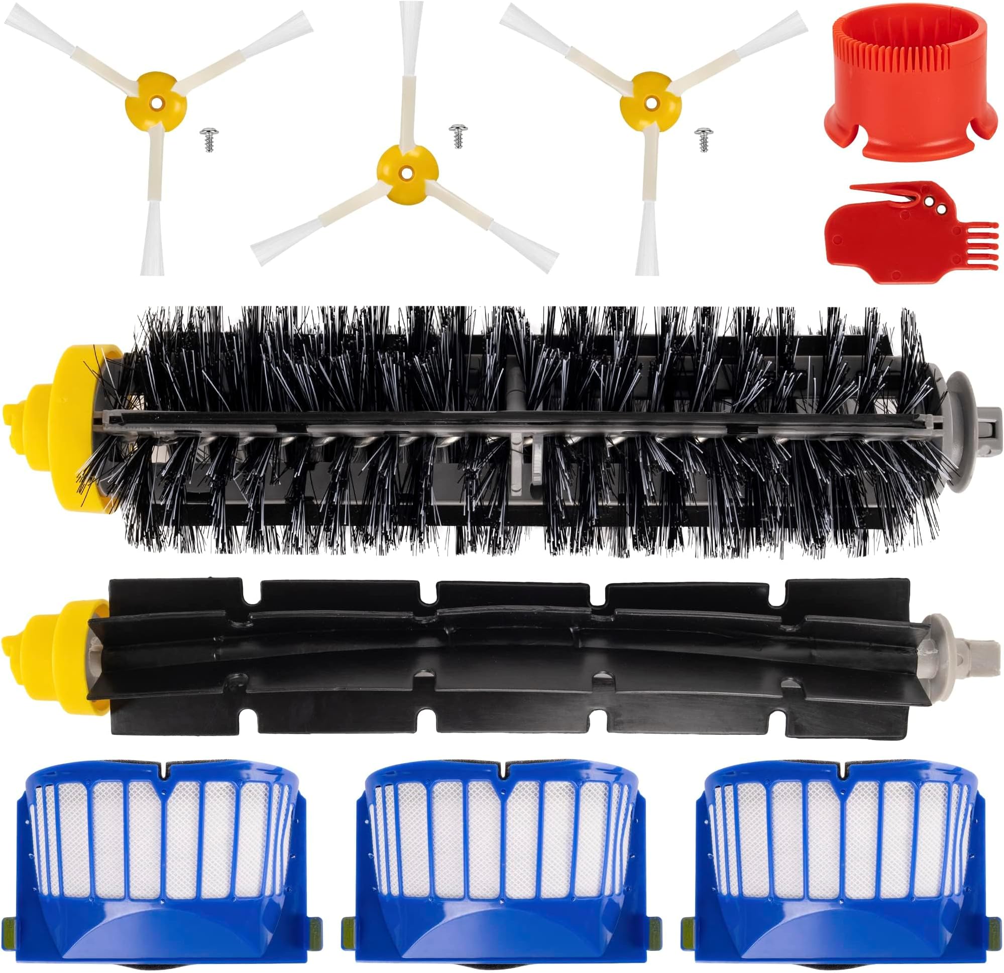 BlueStars Replacement Parts Kit for iRobot Roomba 600 Series 694 692 690 680 660 665 651 650 614 & 500 Series 595 585 564 Vacuum Cleaner | Extra Cleaning Tool and Screws