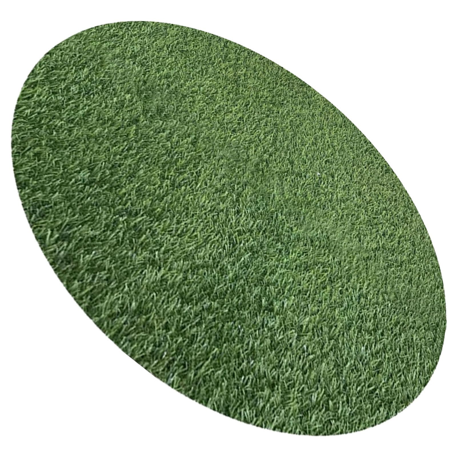 Tapis rond gazon artificiel pour protéger votre table des rayures avec style