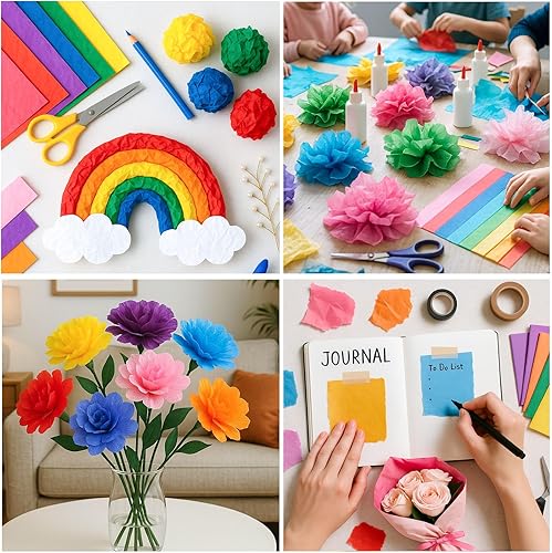 Miniatura 4 de 3 Otters 150 hojas de papel de seda, papel de seda de 14 x 20 pulgadas para bolsas de regalo, 30 colores, suministros de envoltura de regalo,