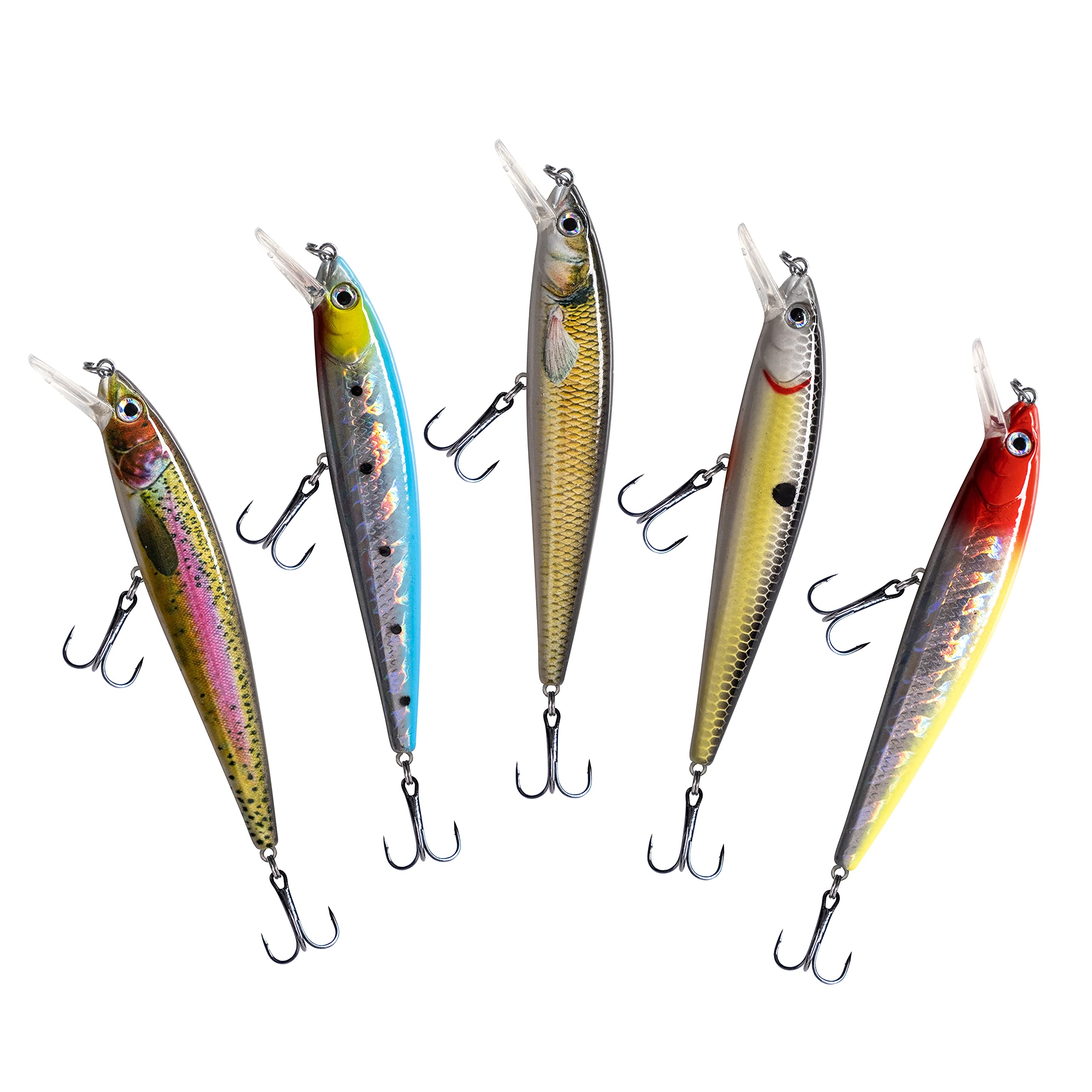 Calissa Offshore TackleJointed Bass Swimbait Fishing Lure Crankbait ||| 4 inches 0.7oz (20g) (Jerkbait 5- Pack Combo)