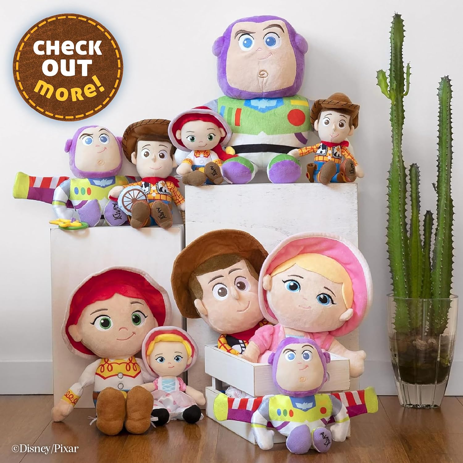 Kids Preferred Disney Baby Toy Story 4 Pc Set - Woody, Buzz Lightyear, Jessie, and Bullseye Plush - Stuffed Animals for Baby and Toddler Boys & Girls