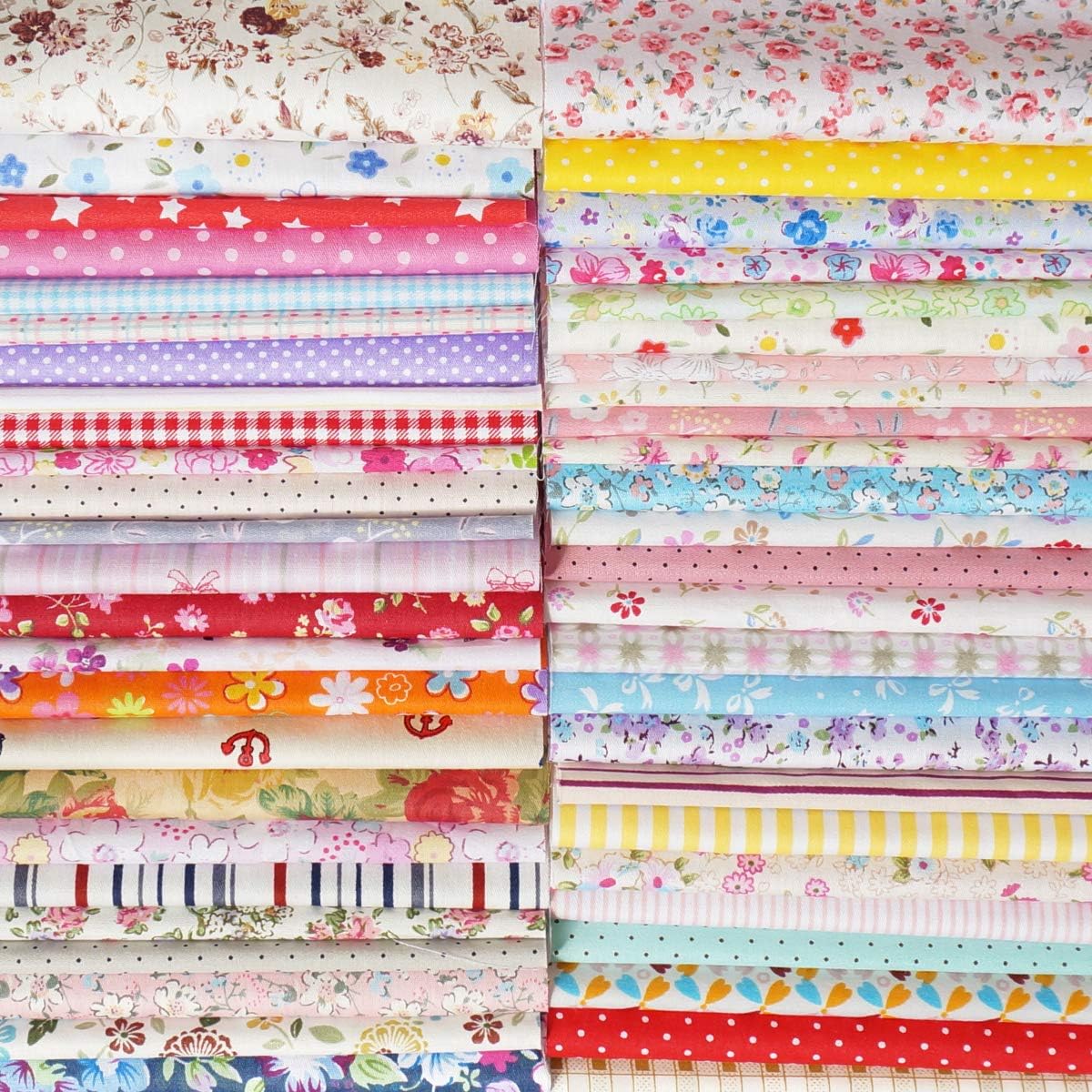 Quilting Fabric, Misscrafts Cotton Craft Fabric Bundle Squares Patchwork PreCut