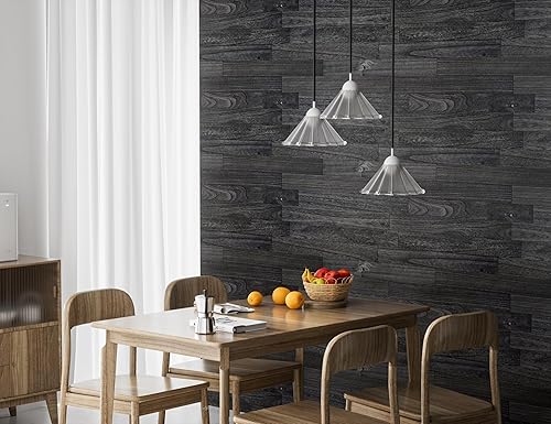 Miniatura 7 de SINGULARWOOD Tablones de pared, paneles de madera de acento rústico real para decoración de paredes interiores, fácil instalación (12 hojas14.50