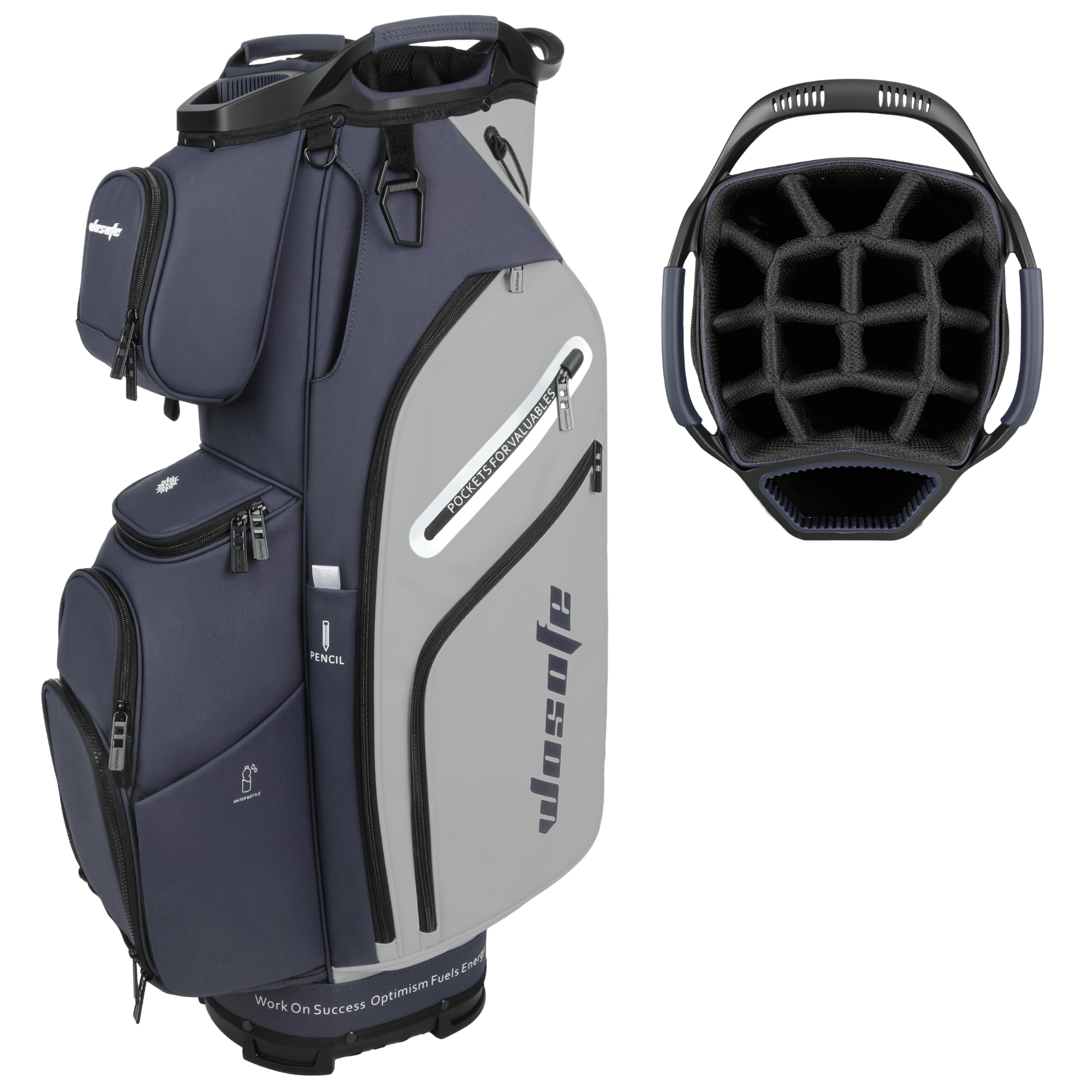 14 Way Golf Bag, Waterproof PU Leather Men Women,Golf Club Bag