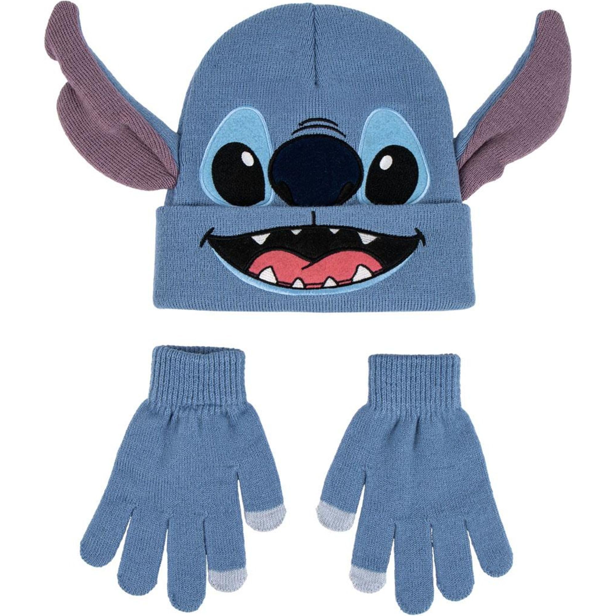 Disney Blue 2 Piece Hat And Gloves Winter Stitch Set 2200010574