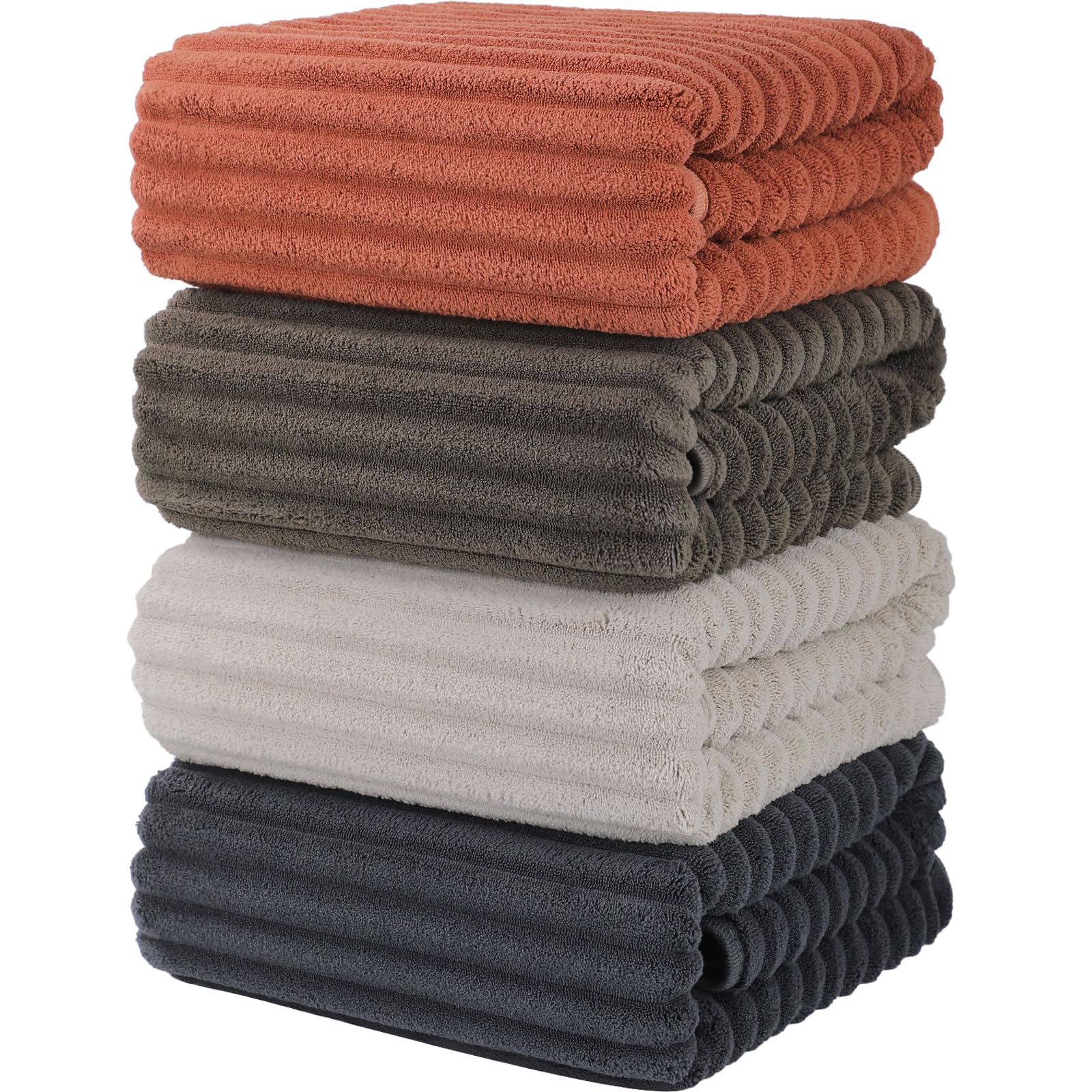 Luxury 4-Piece Quick-Dry Bath Towel Set 27 5X 55 Inches Ultra Soft Microfiber for Bathroom Bar Pool Gym
