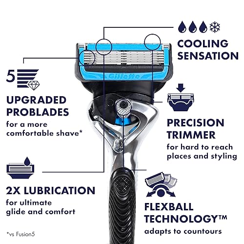 Miniatura 3 de Gillette Fusion Gel de Afeitar ProGlide 2 en 1 Limpieza Alpina Sensible 6onzas