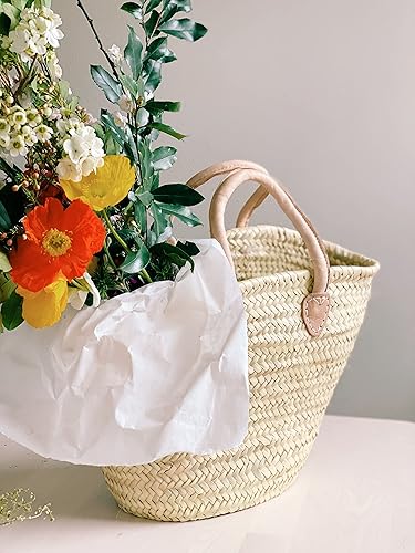 Miniatura 10 de purifyou Bolsa de cesta de mercado francés, hecha a mano de hierba marina, bolsas de paja para verano, playa, lavandería y cesta de picnic