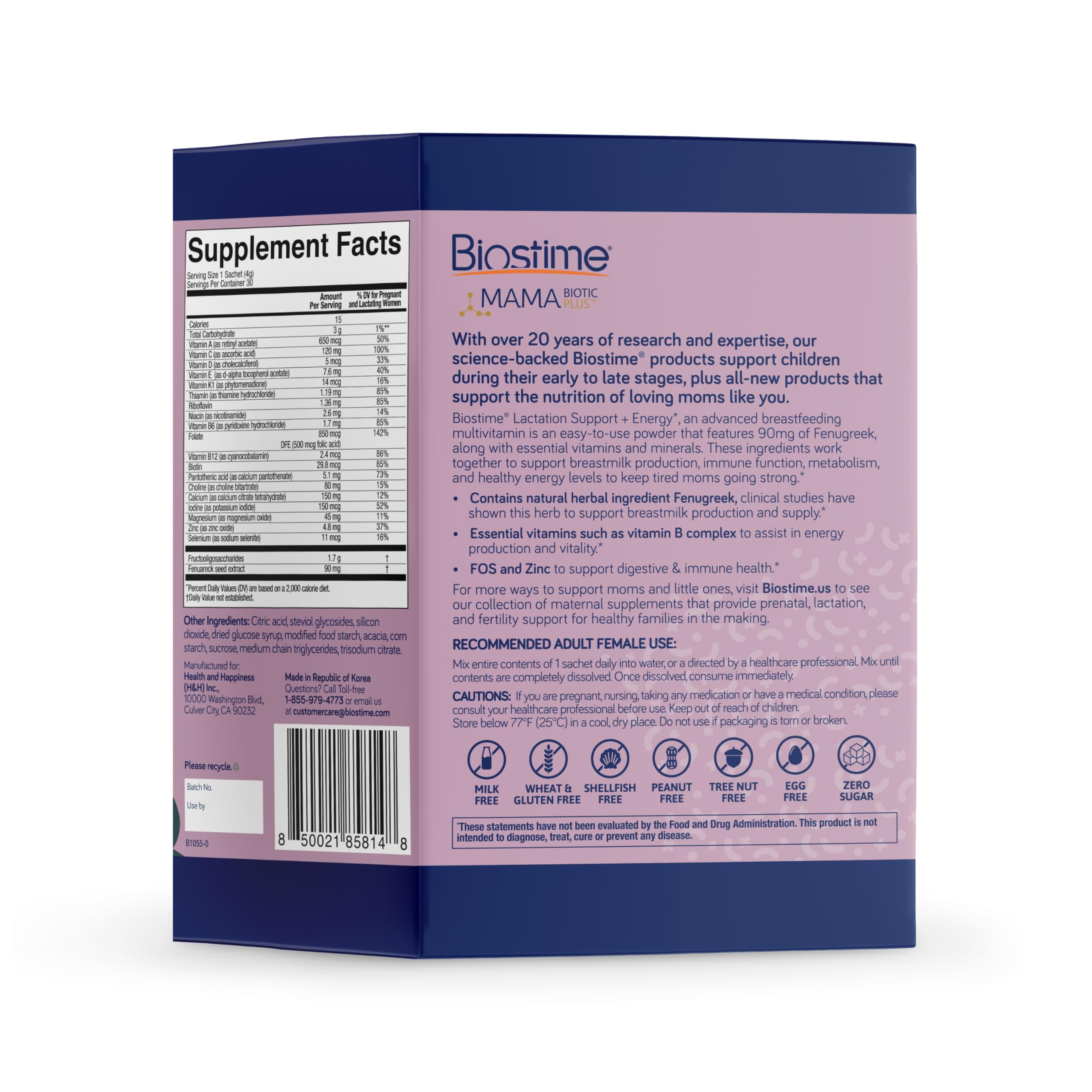 Biostime Mamabiotic Fenugreek Lactation Supplement Energy Vitamin